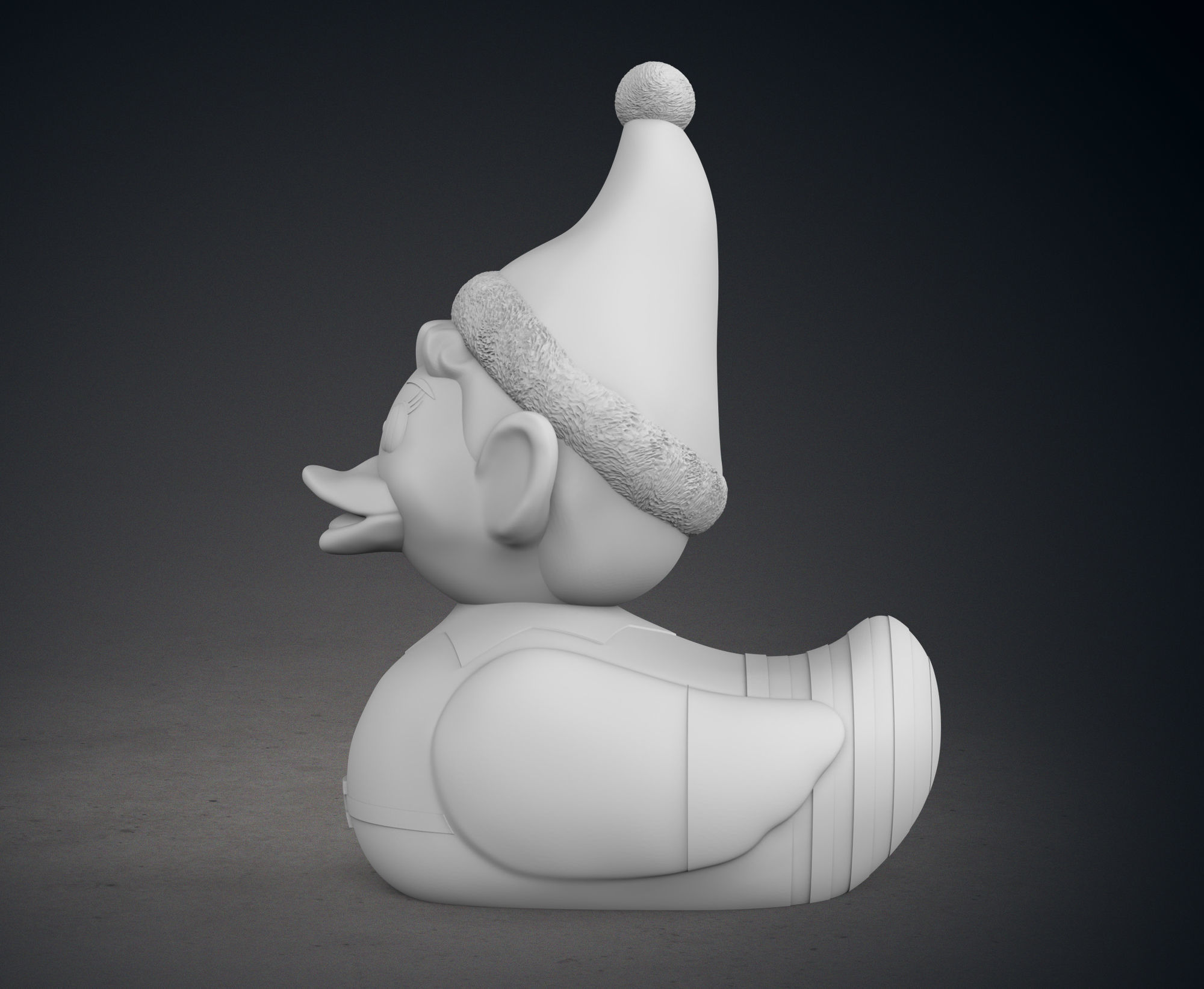 Cute Elf on a Shelf Rubber Duck 3D print model_4