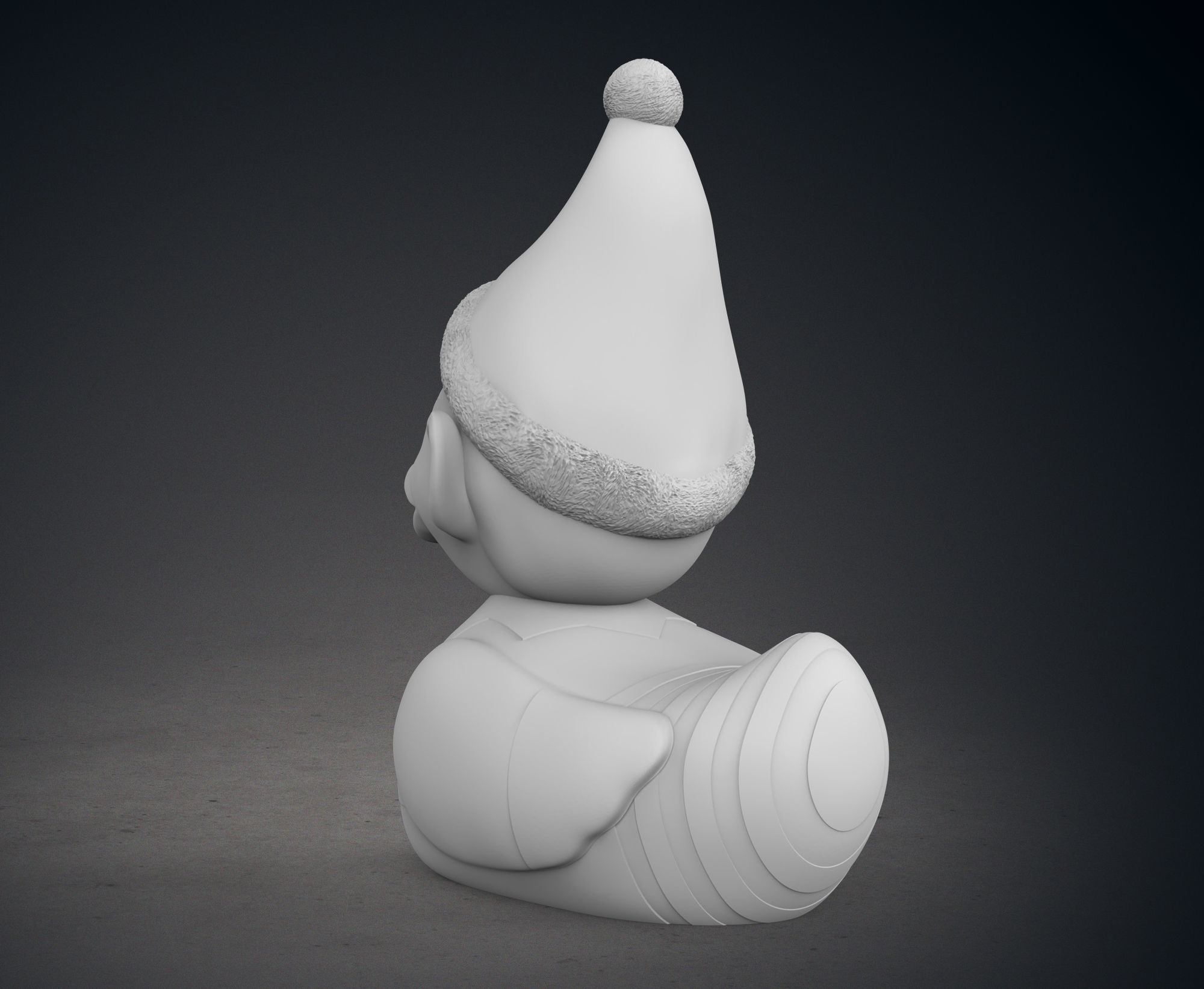 Cute Elf on a Shelf Rubber Duck 3D print model_5