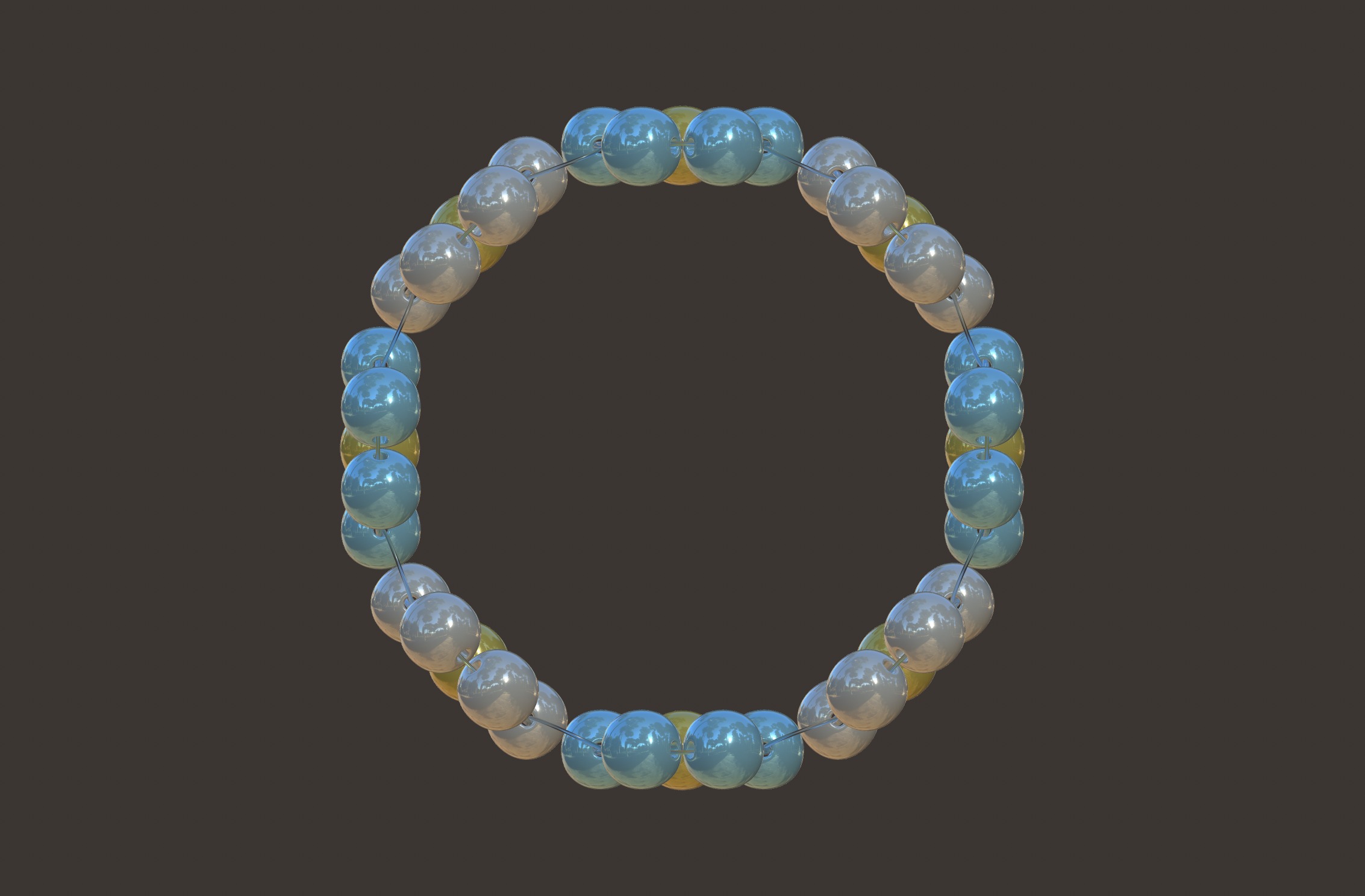 Beaded ring 3D model_2