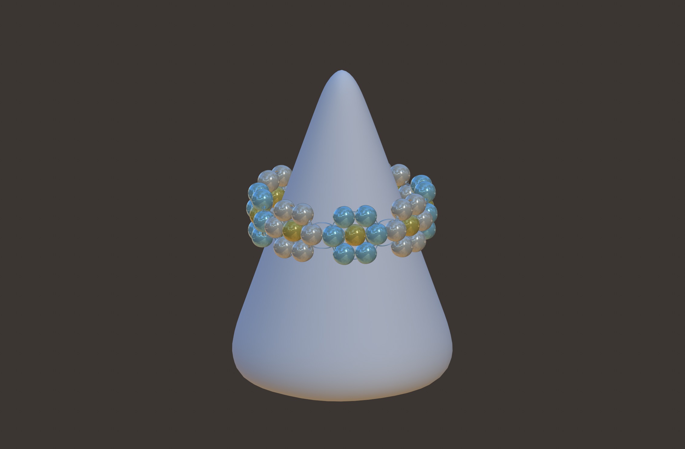 Beaded ring 3D model_3