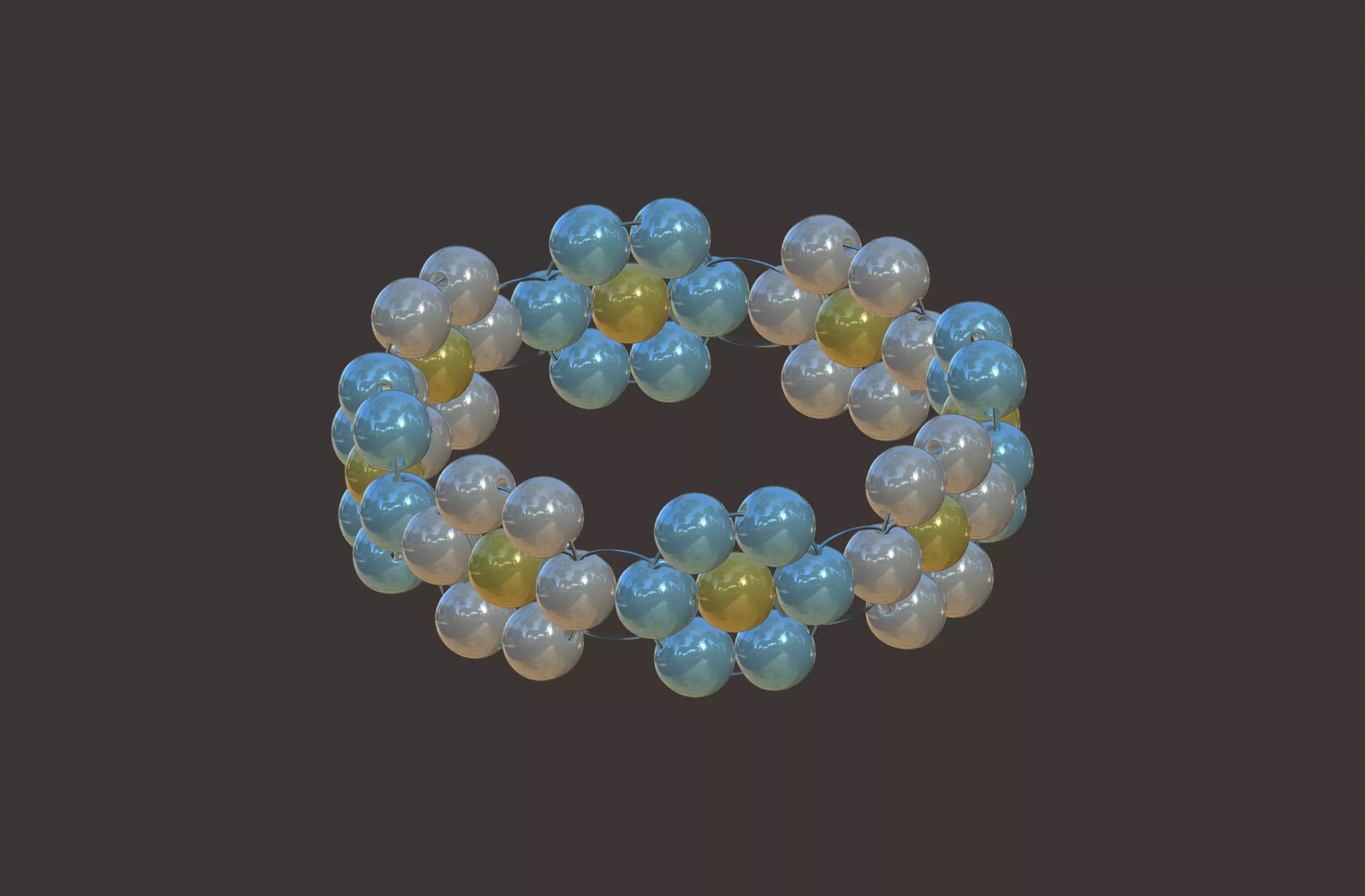Beaded ring 3D model_0