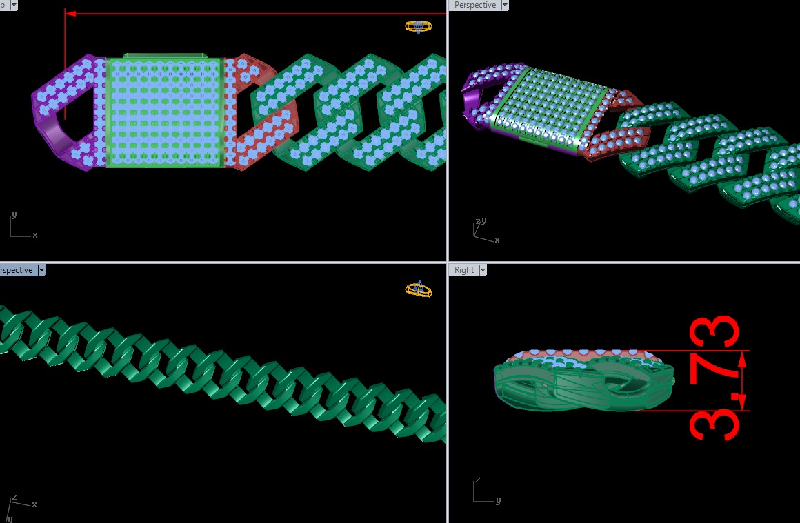 Cuban chain Full Diamond 3D print model_2