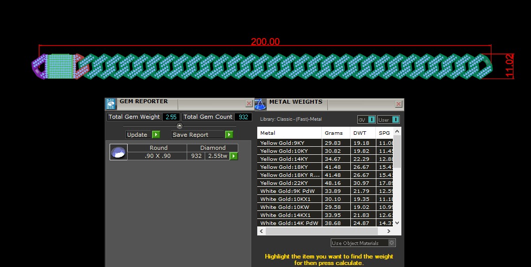 Cuban chain Full Diamond 3D print model_1