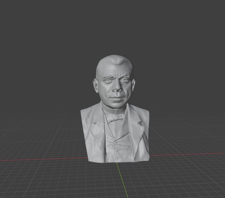 Booker T  Washington 3D print model_1