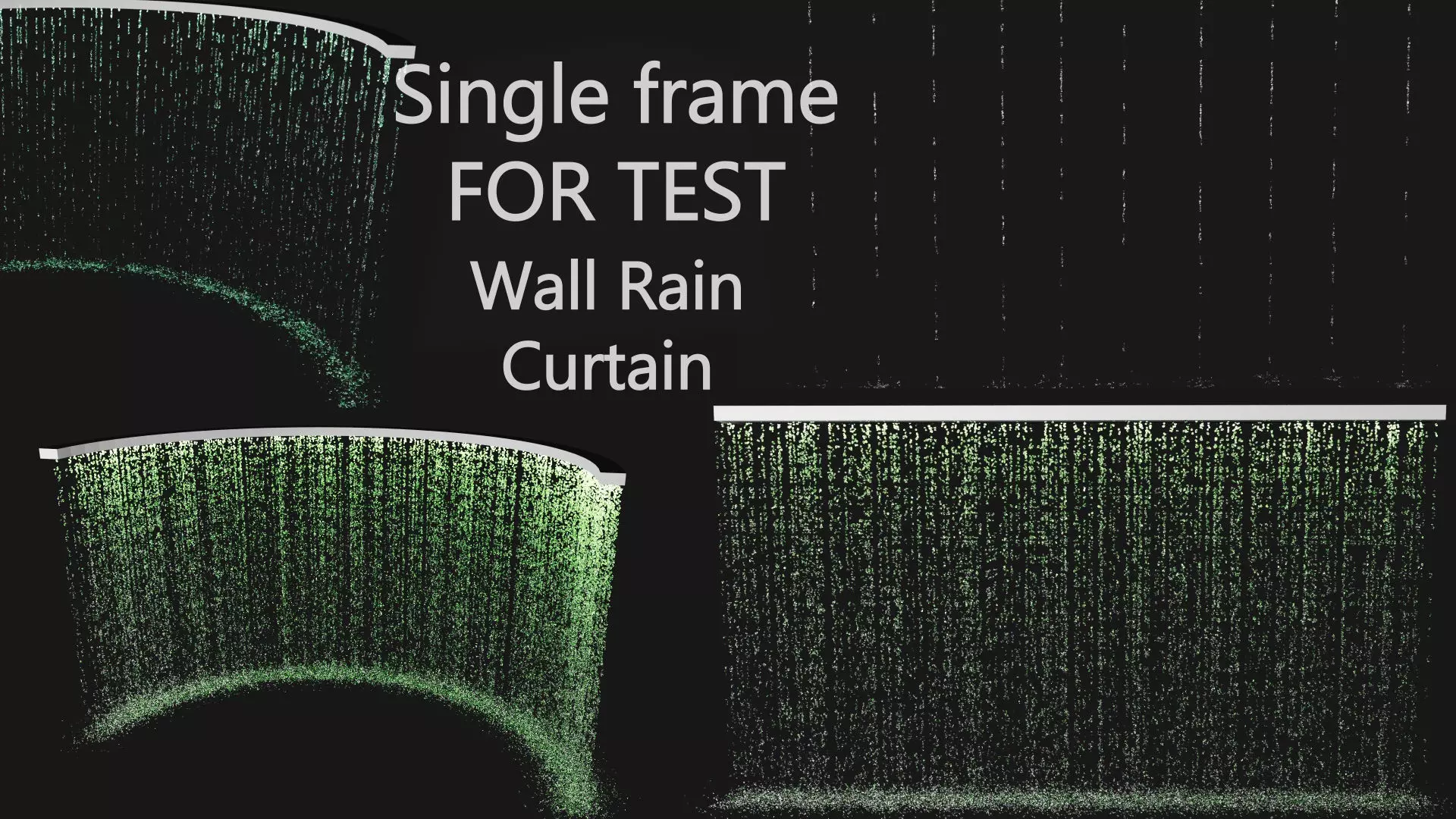 Waterfall Wall Rain Curtain Fountains Free 3D model for TEST Free 3D model_0