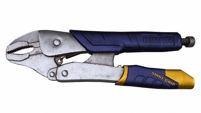Lock Grip Plier Low Poly Low-poly 3D model