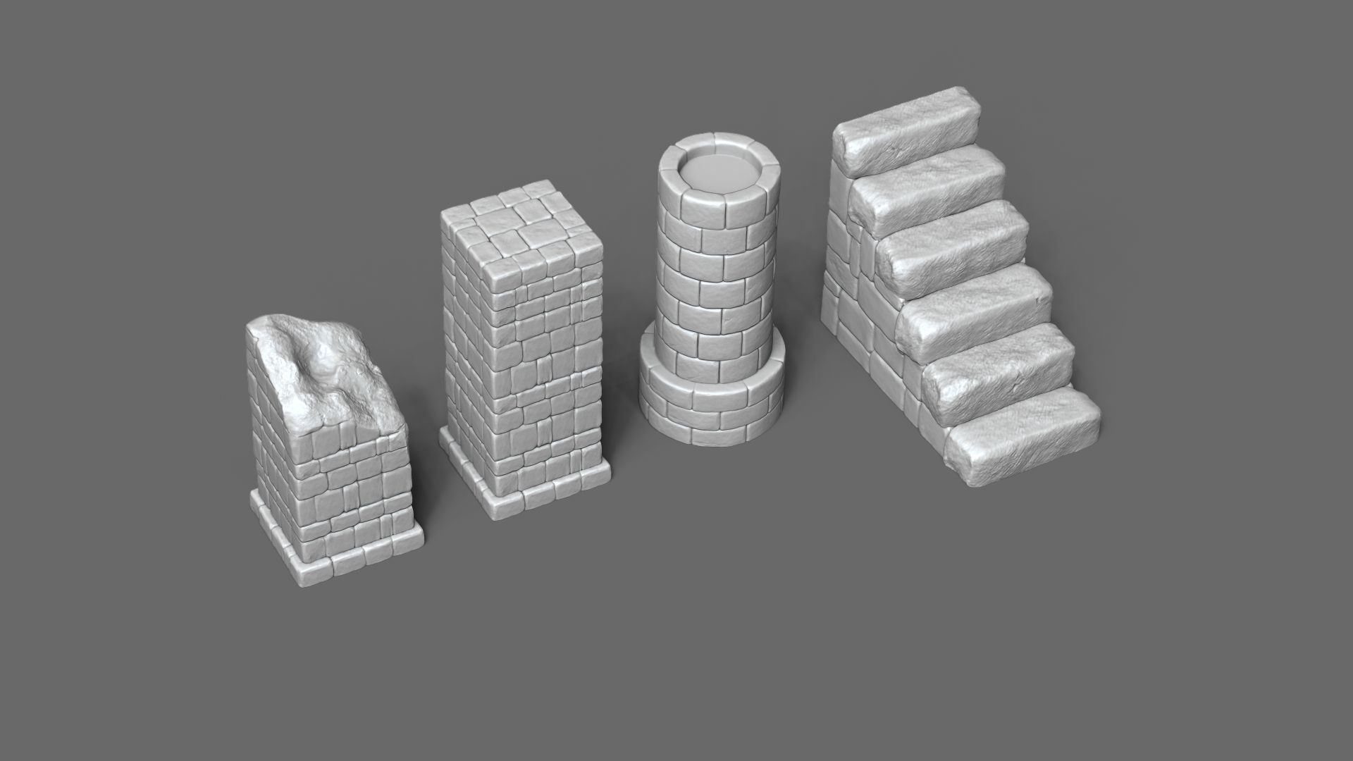 Modular RPG Dungeon Set Kit - 37 Printable Pieces 3D print model_6