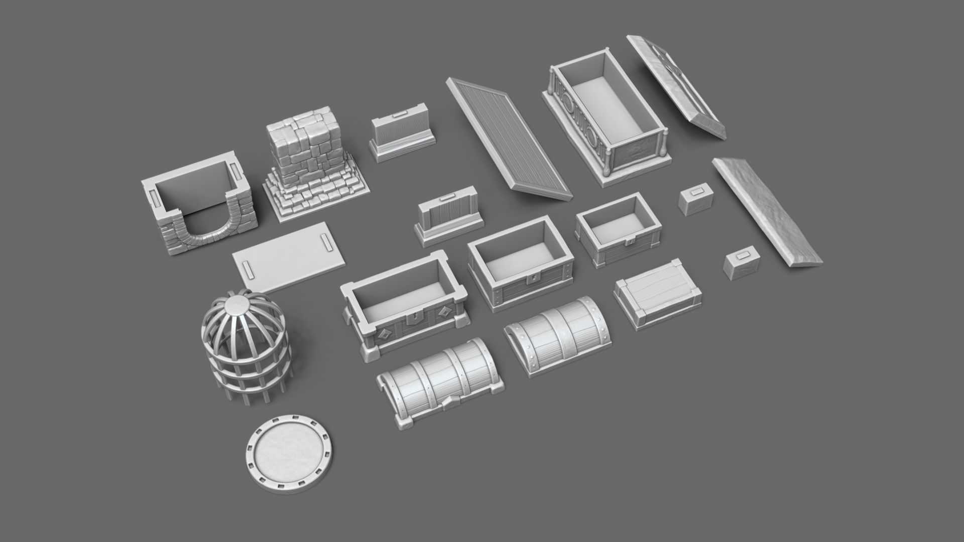 Modular RPG Dungeon Set Kit - 37 Printable Pieces 3D print model_13
