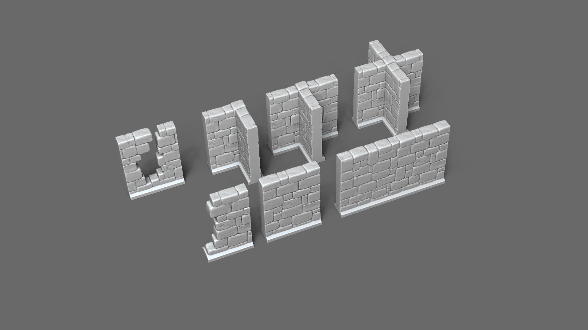 Modular RPG Dungeon Set Kit - 37 Printable Pieces 3D print model_9