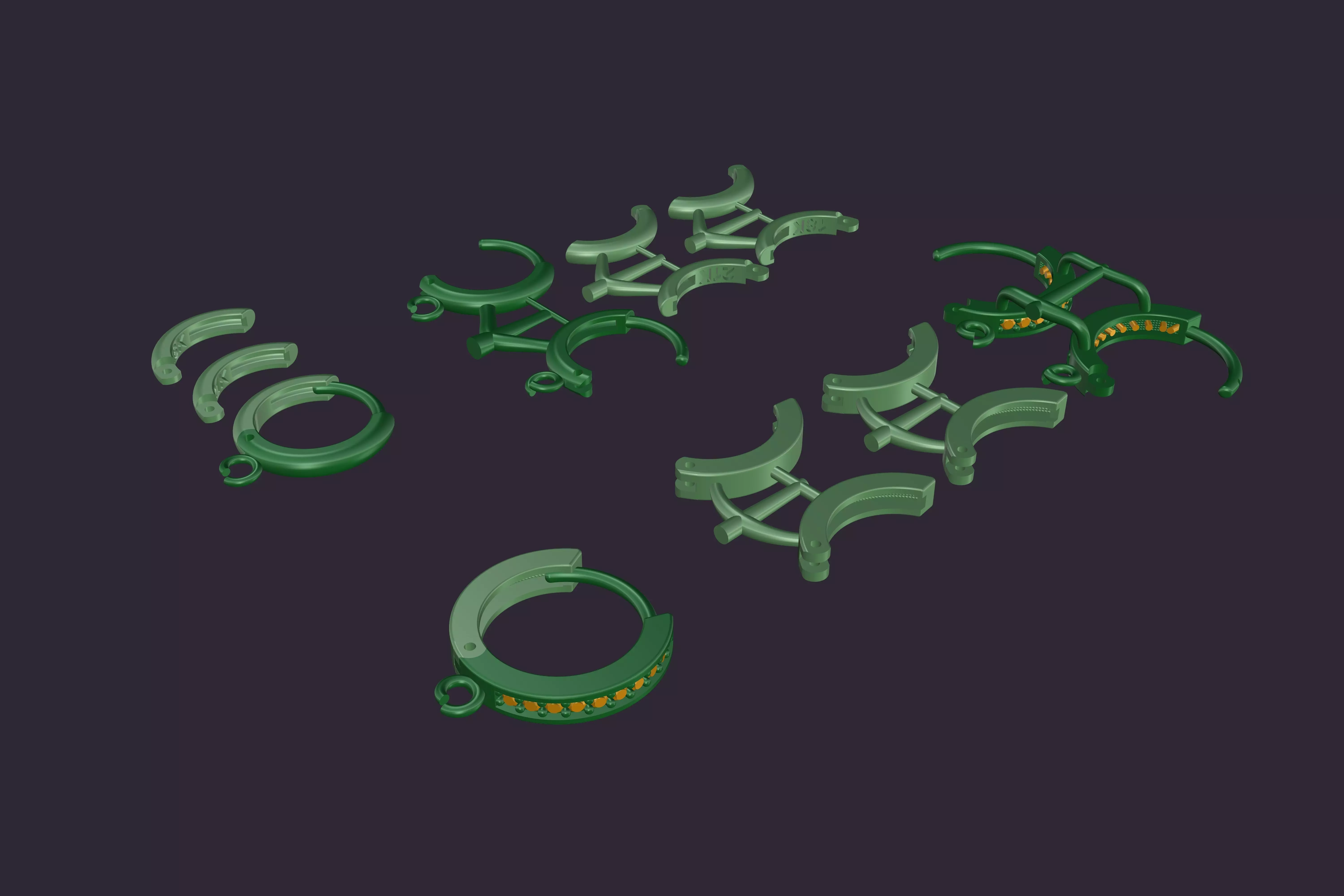 EarRing Top klips 3D print model