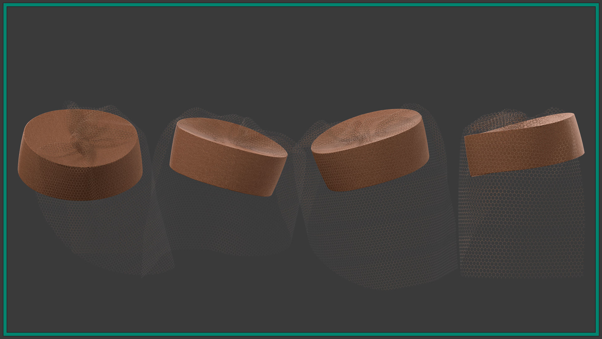 15 female hat Low-poly 3D model_3