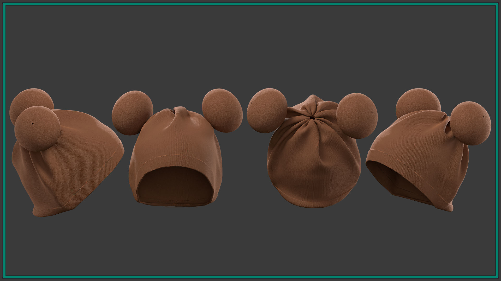 15 female hat Low-poly 3D model_5