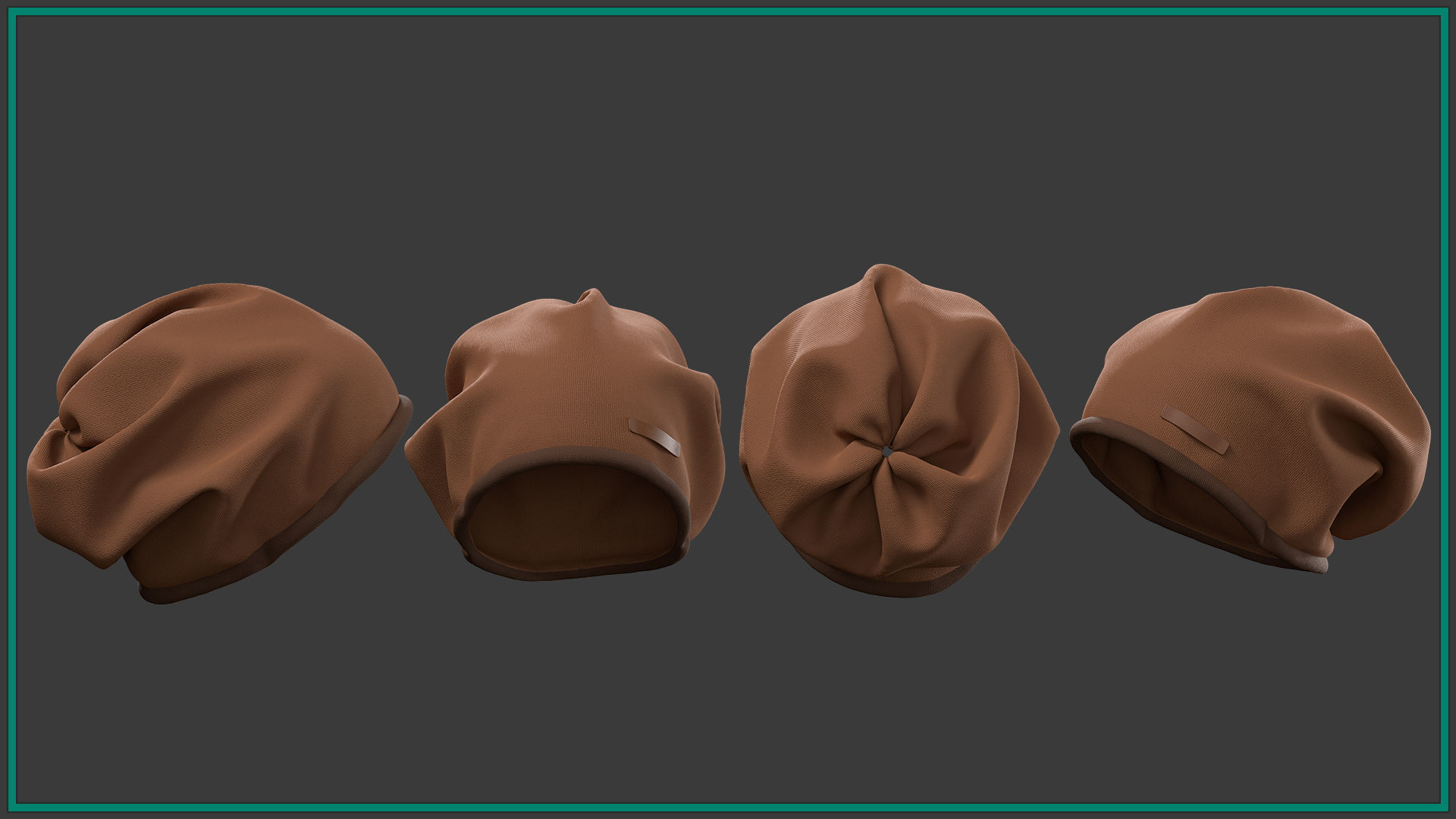 15 female hat Low-poly 3D model_1