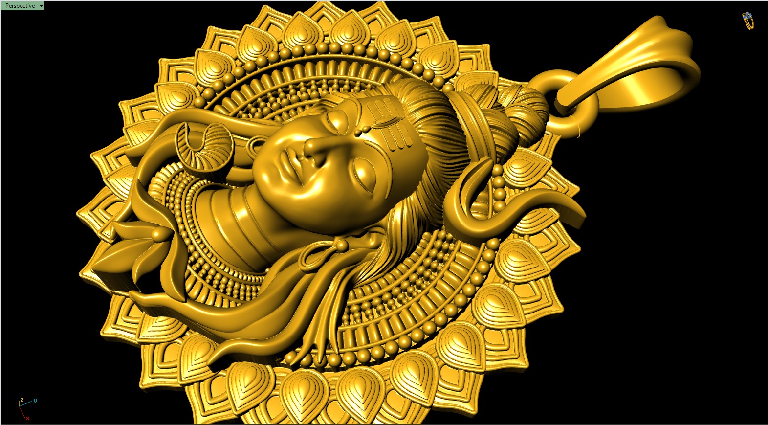 Shiva Pendant 3Dprint file-2 3D print model_9