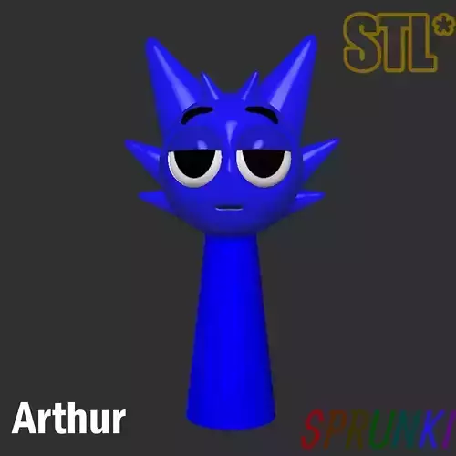 Sprunki Incredibox Arthur STL 3D Character Fanart