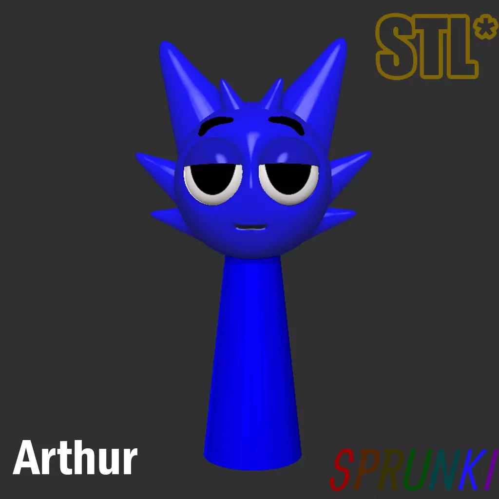 Sprunki Incredibox Arthur STL 3D Character Fanart 3D print model