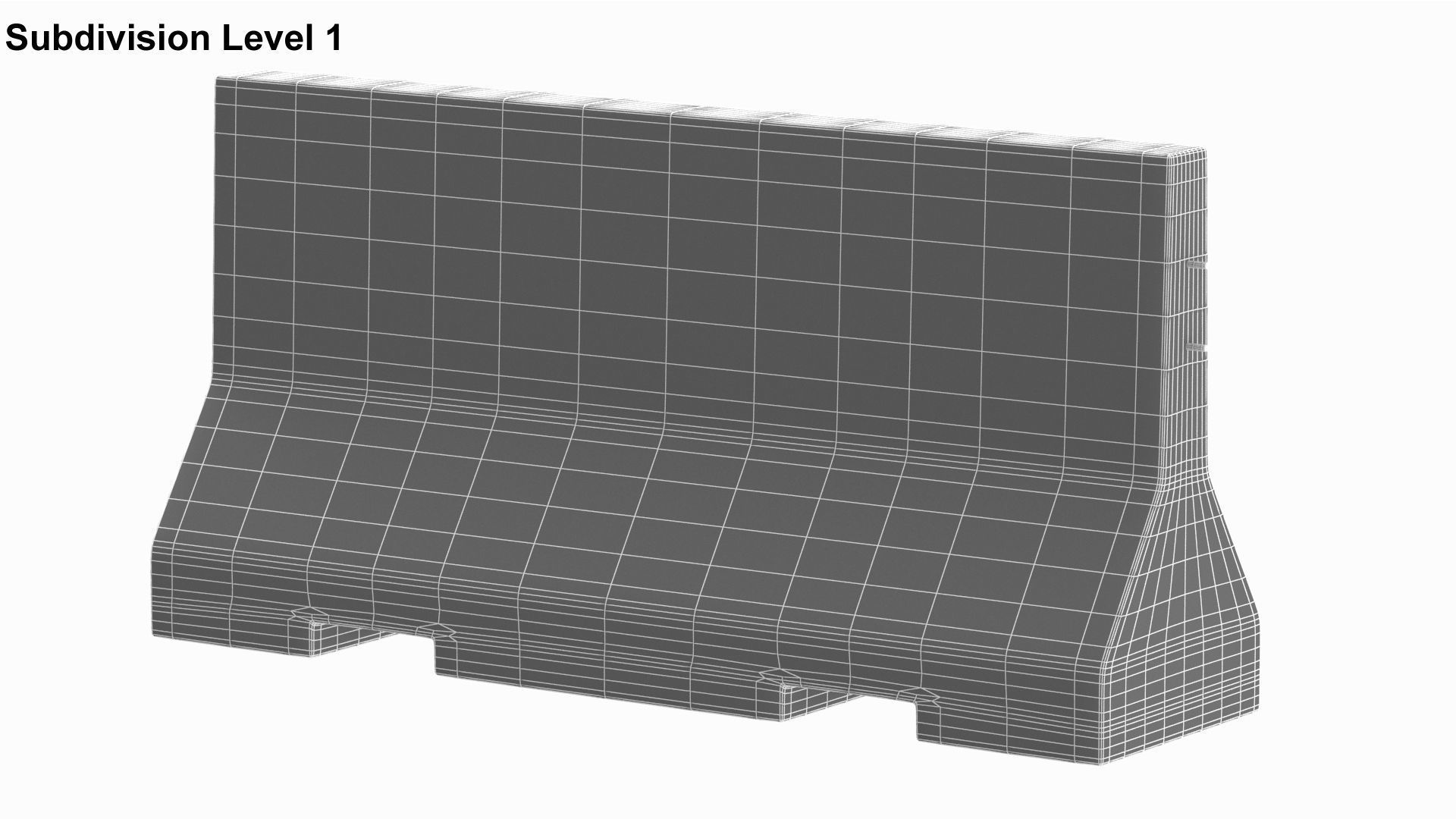 Concrete Barrier V1 3D model_7
