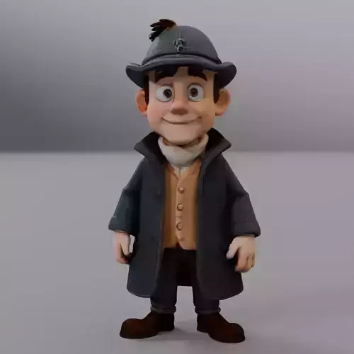 Sherlock Holmes cartoon style