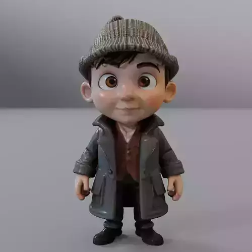Sherlock Holmes cartoon style