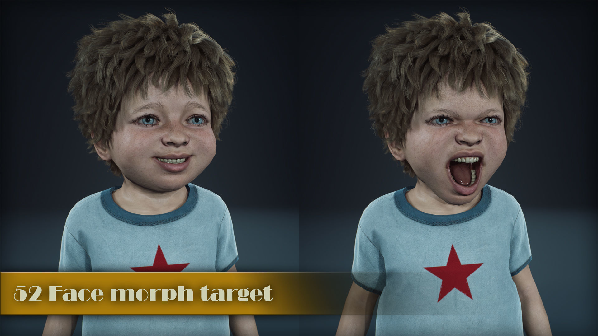 Baby Boy Low-poly 3D model_3