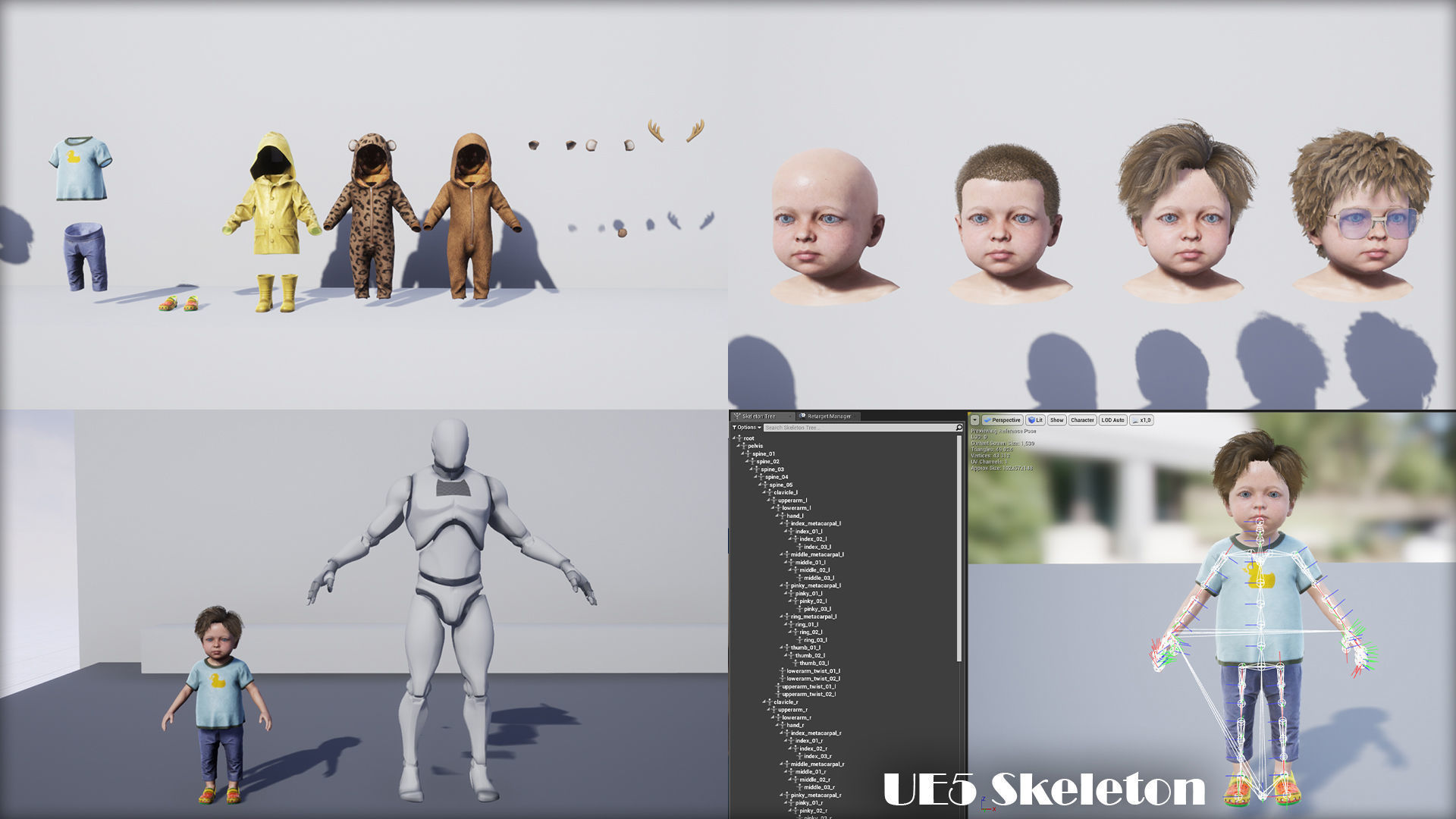 Baby Boy Low-poly 3D model_12