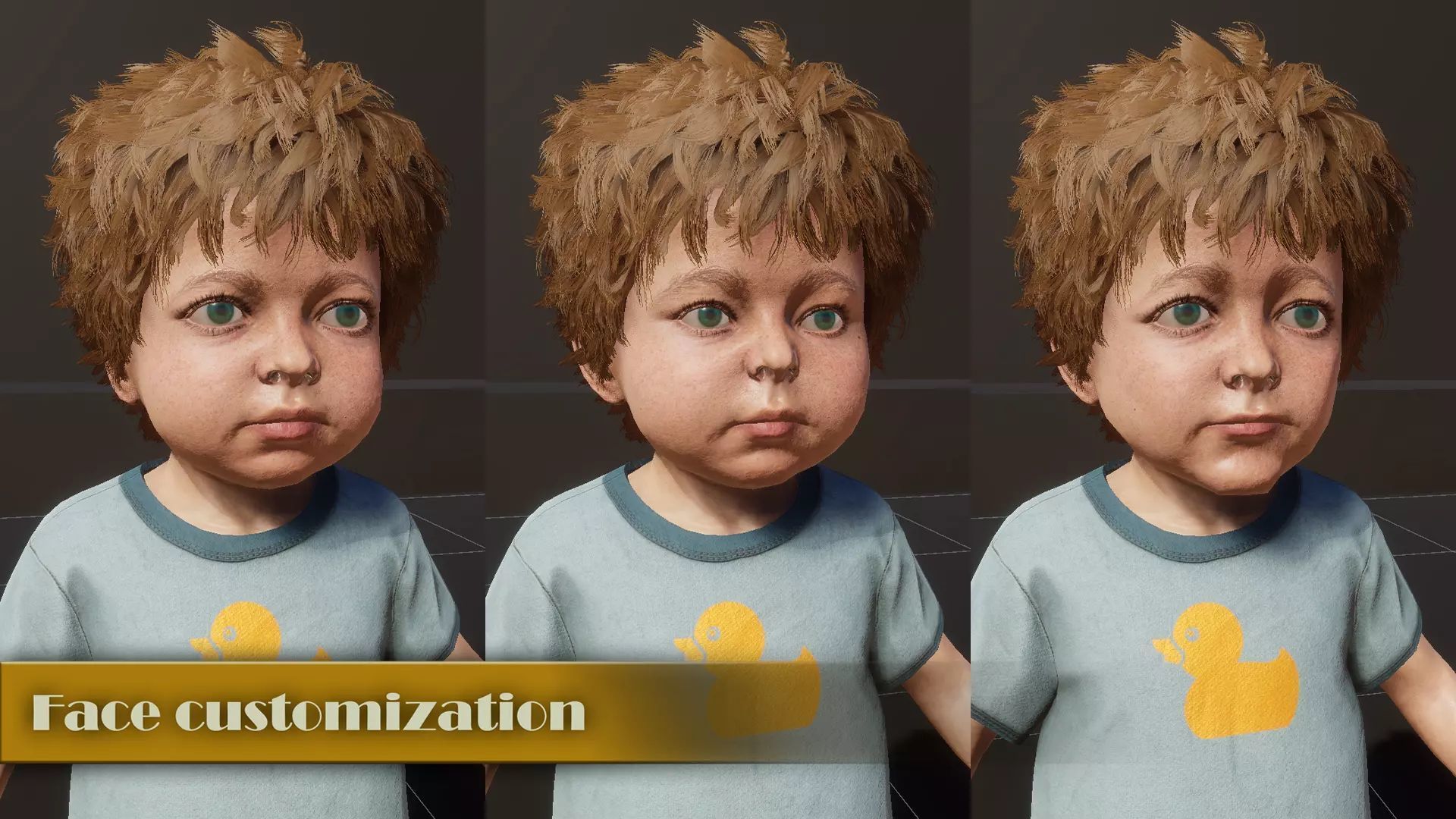 Baby Boy Low-poly 3D model_14