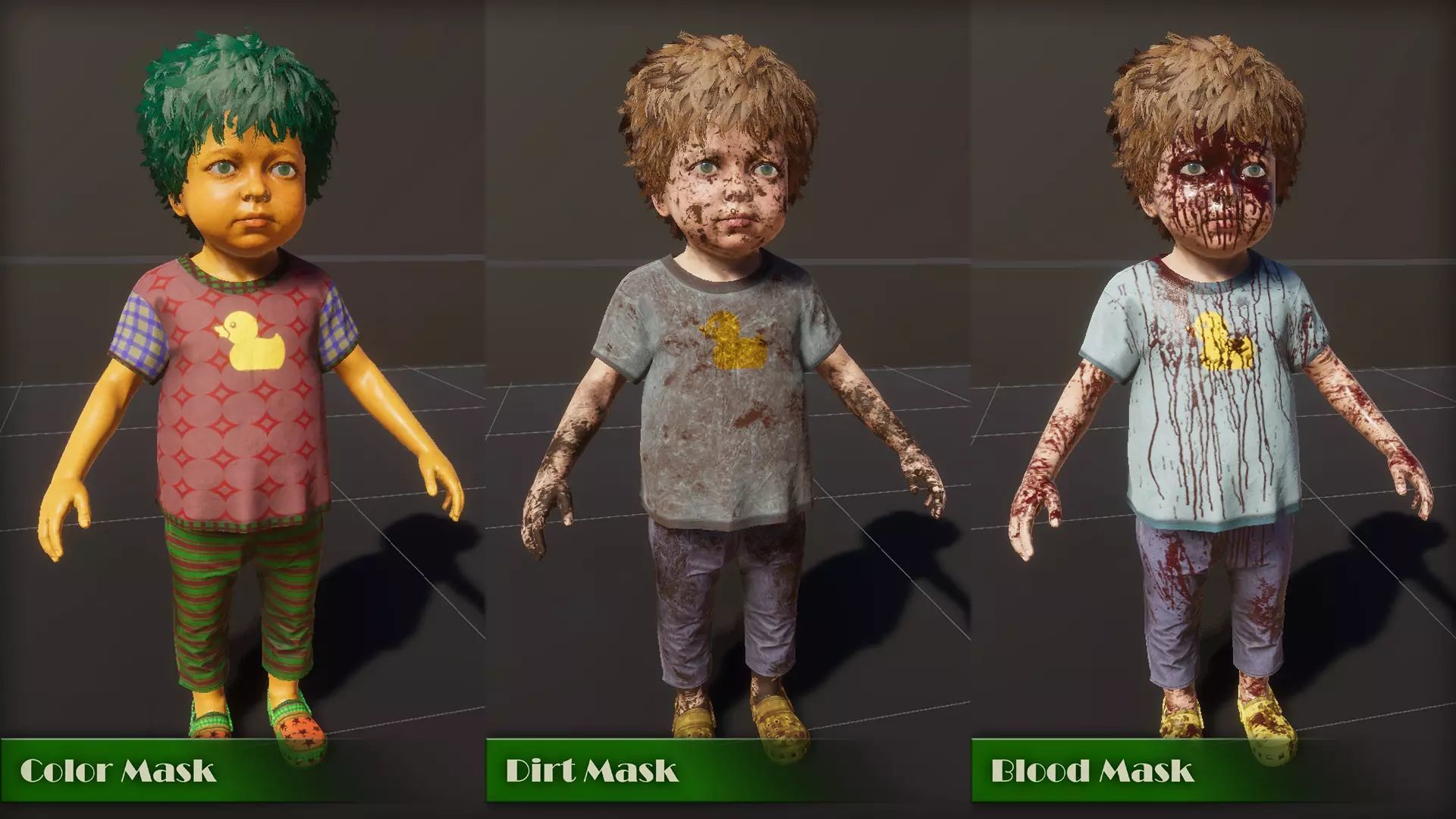 Baby Boy Low-poly 3D model_16