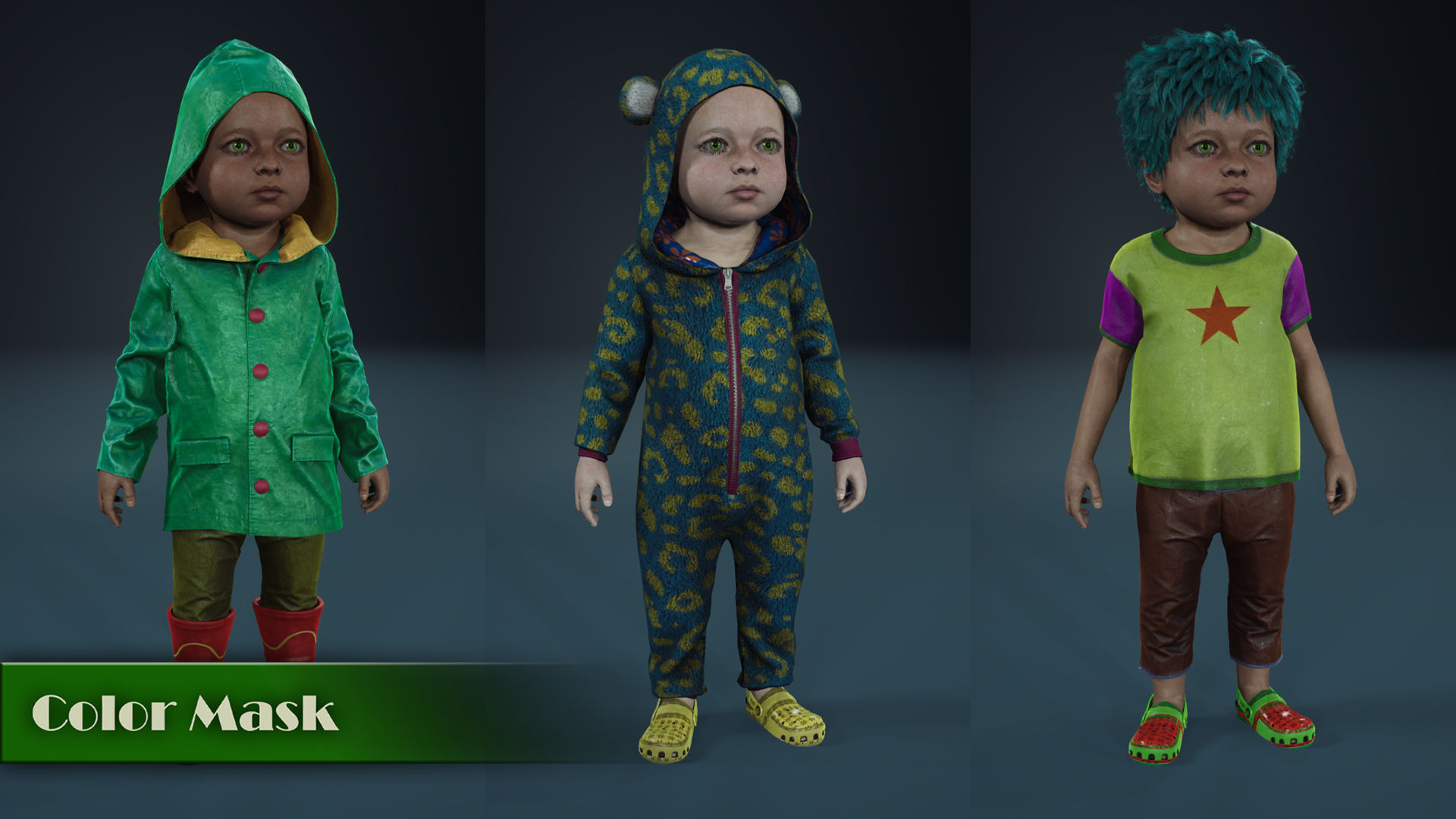 Baby Boy Low-poly 3D model_7