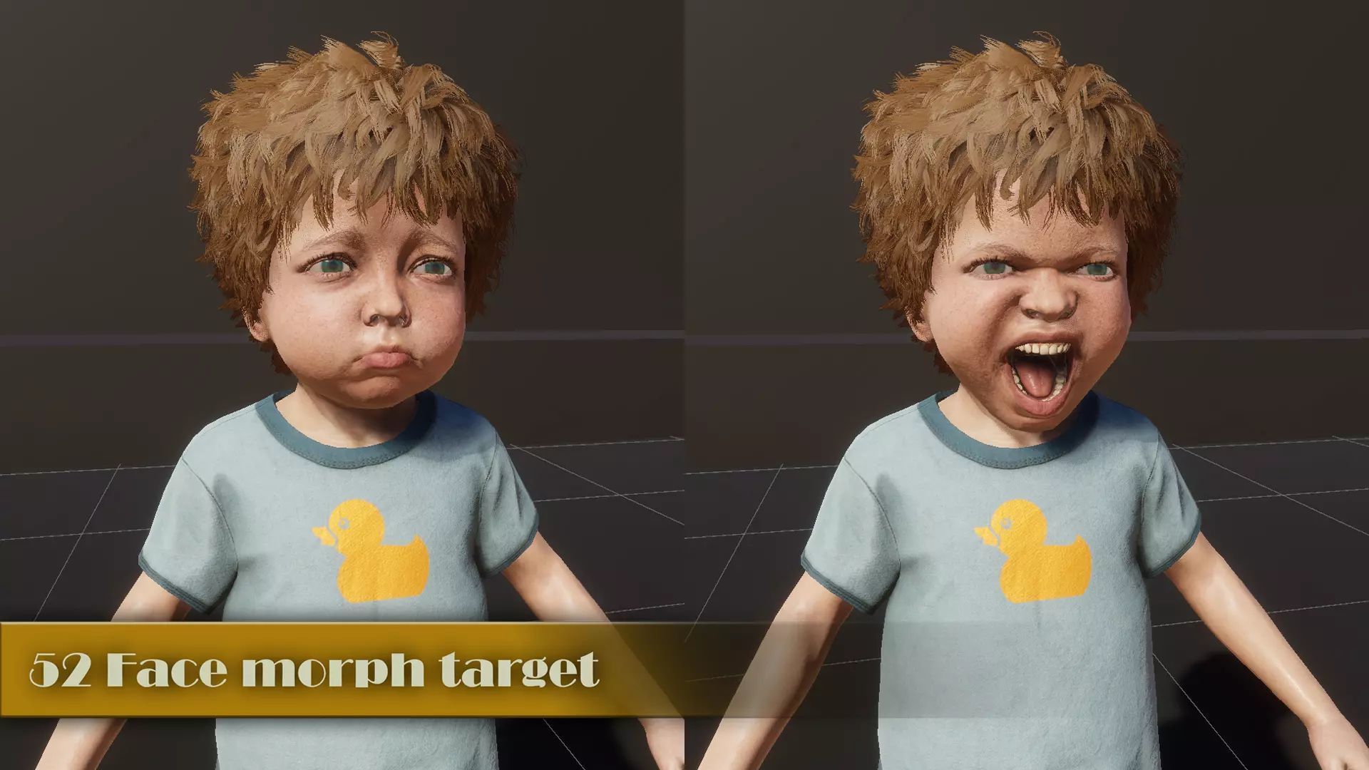 Baby Boy Low-poly 3D model_15