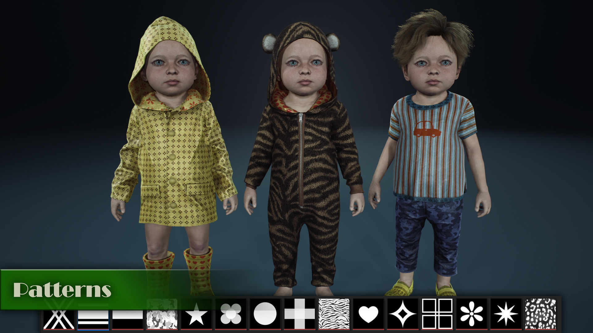Baby Boy Low-poly 3D model_6
