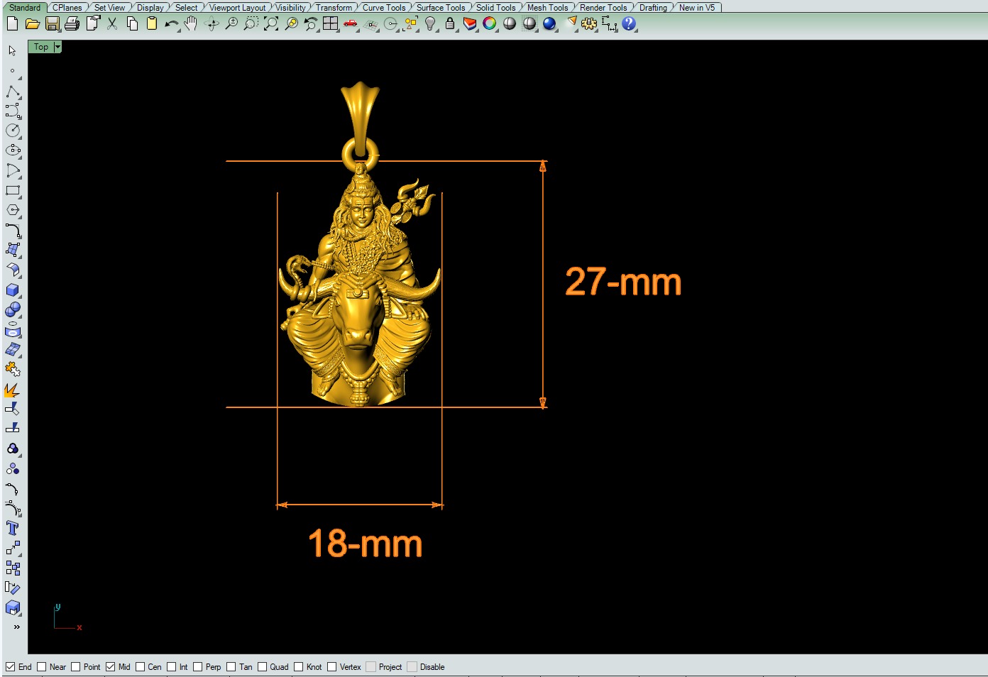 Shiva Pendant 3Dprint file-3 3D print model_1