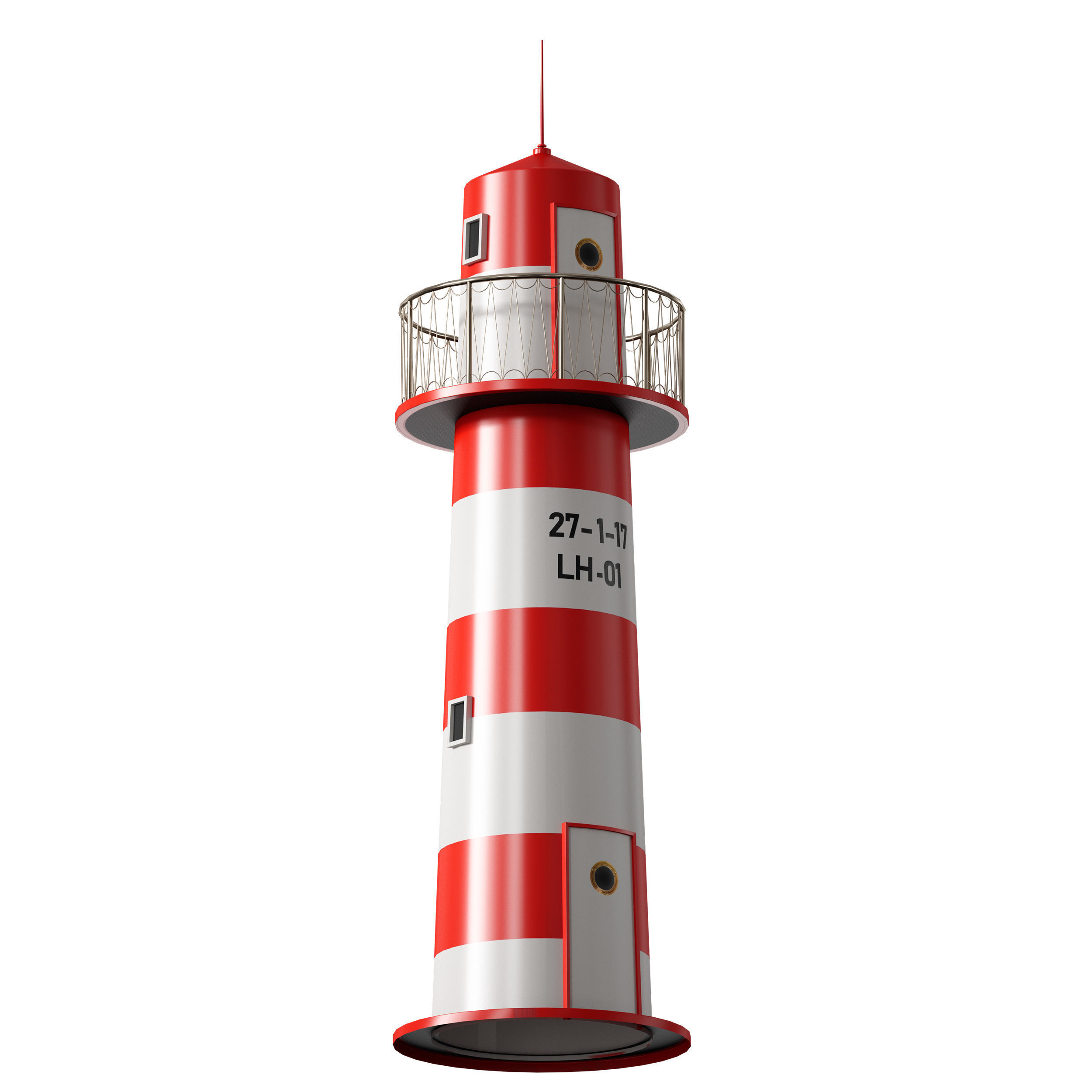 Decorative lighthouse 3D model_3