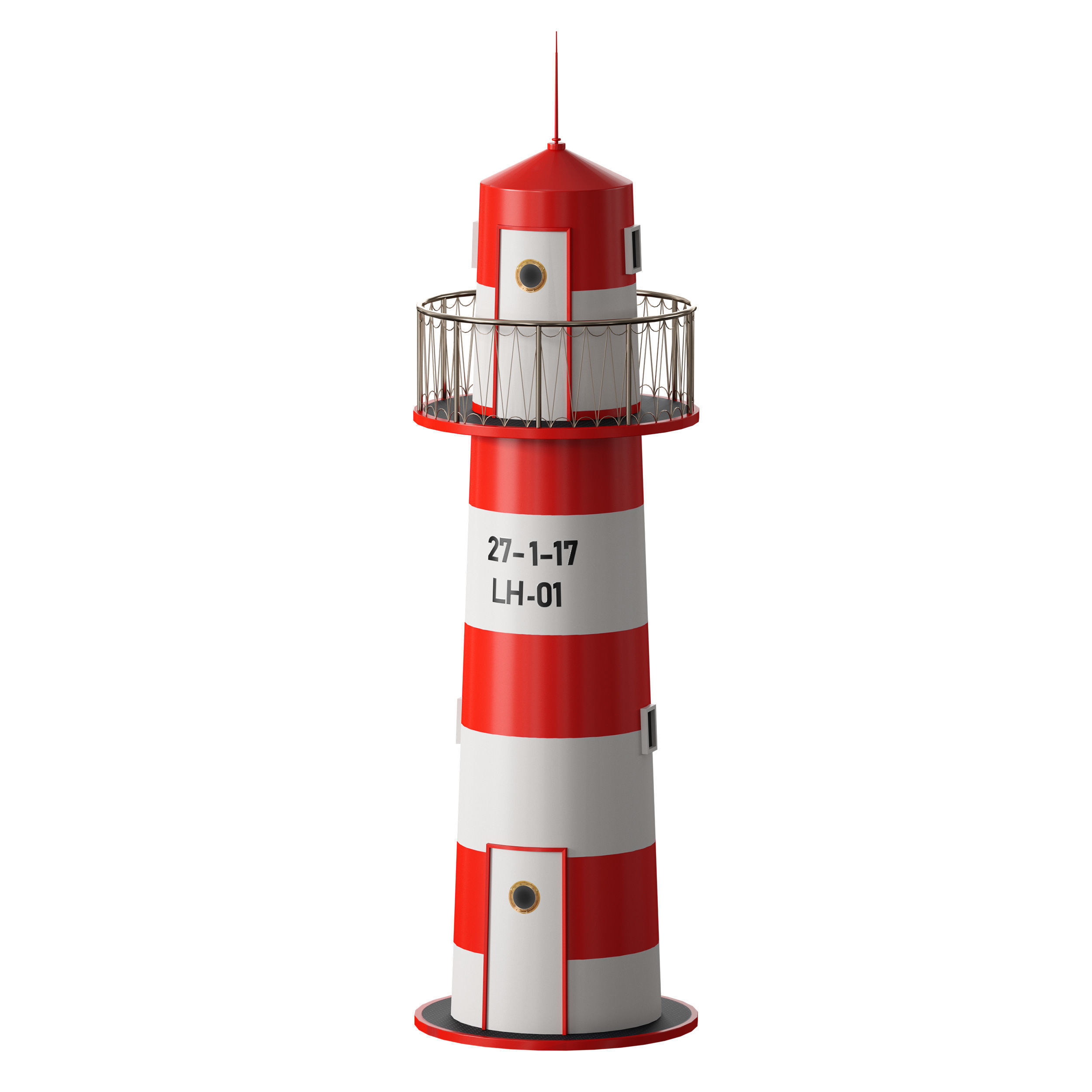 Decorative lighthouse 3D model_8