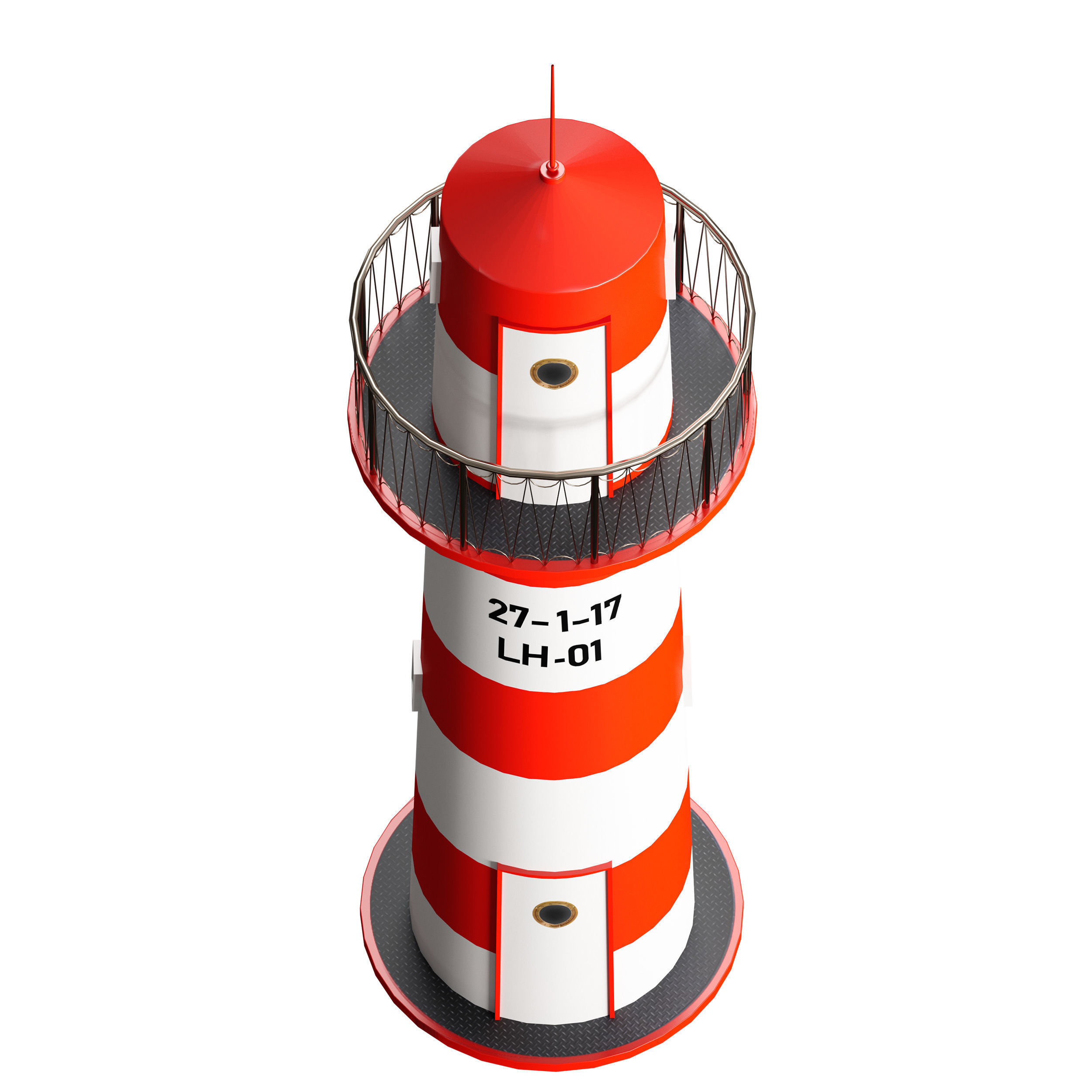 Decorative lighthouse 3D model_12