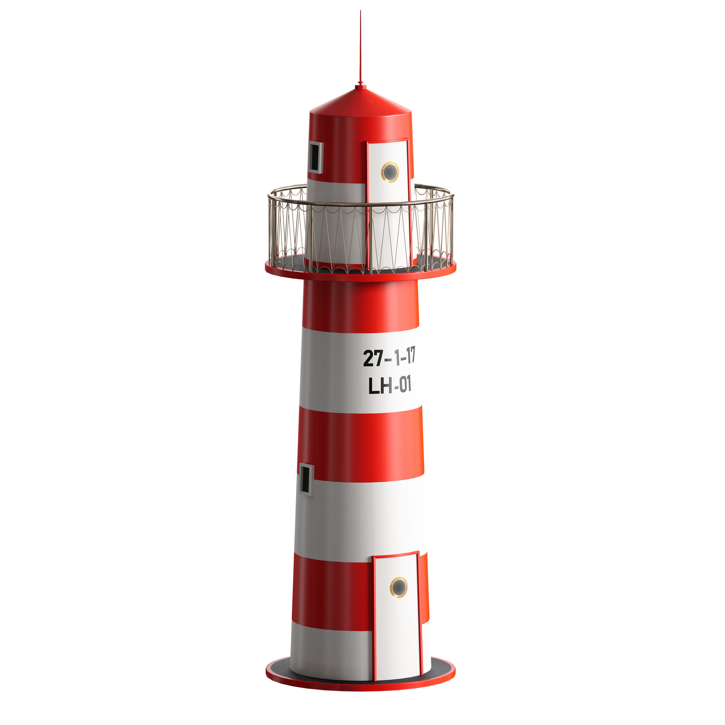 Decorative lighthouse 3D model_1