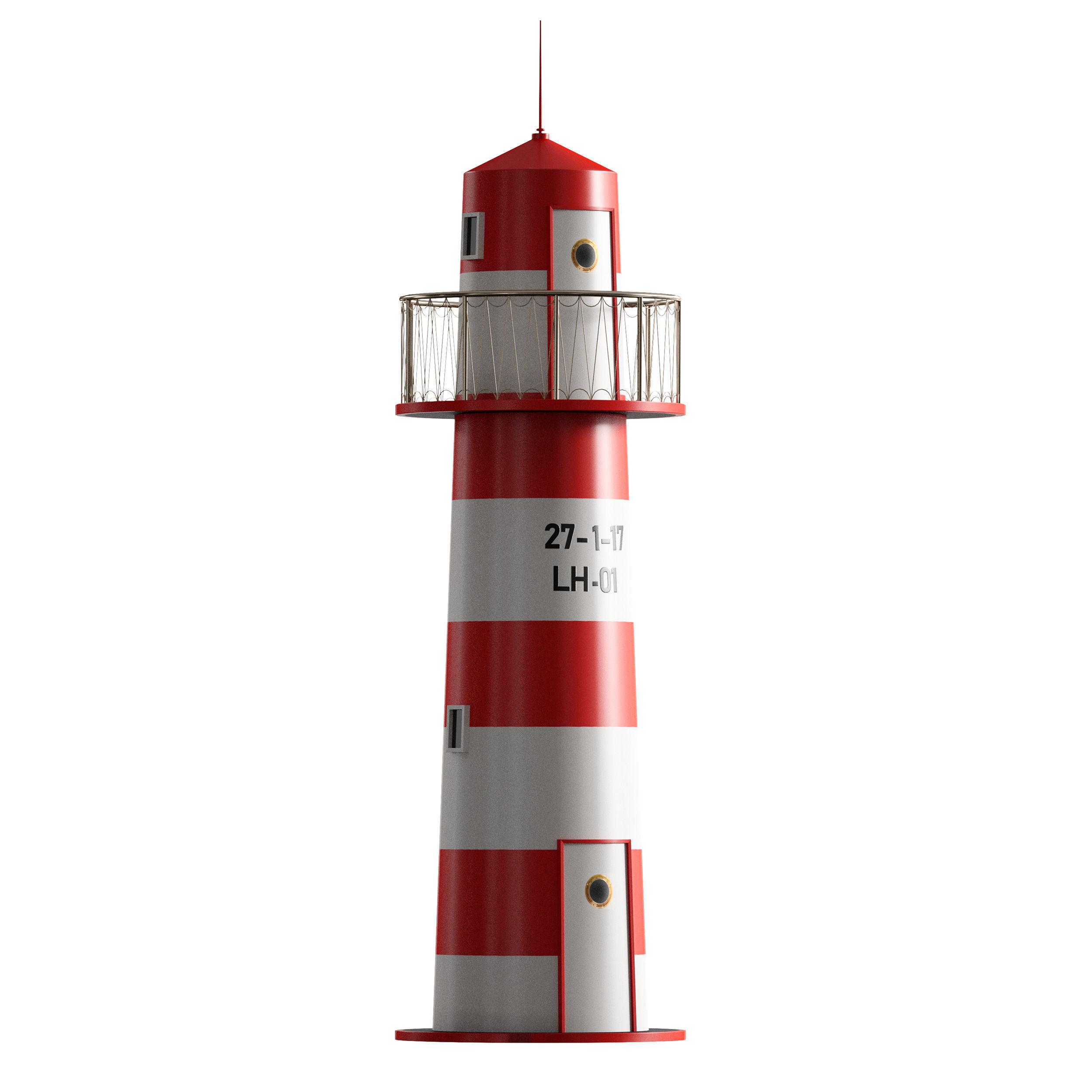 Decorative lighthouse 3D model_2