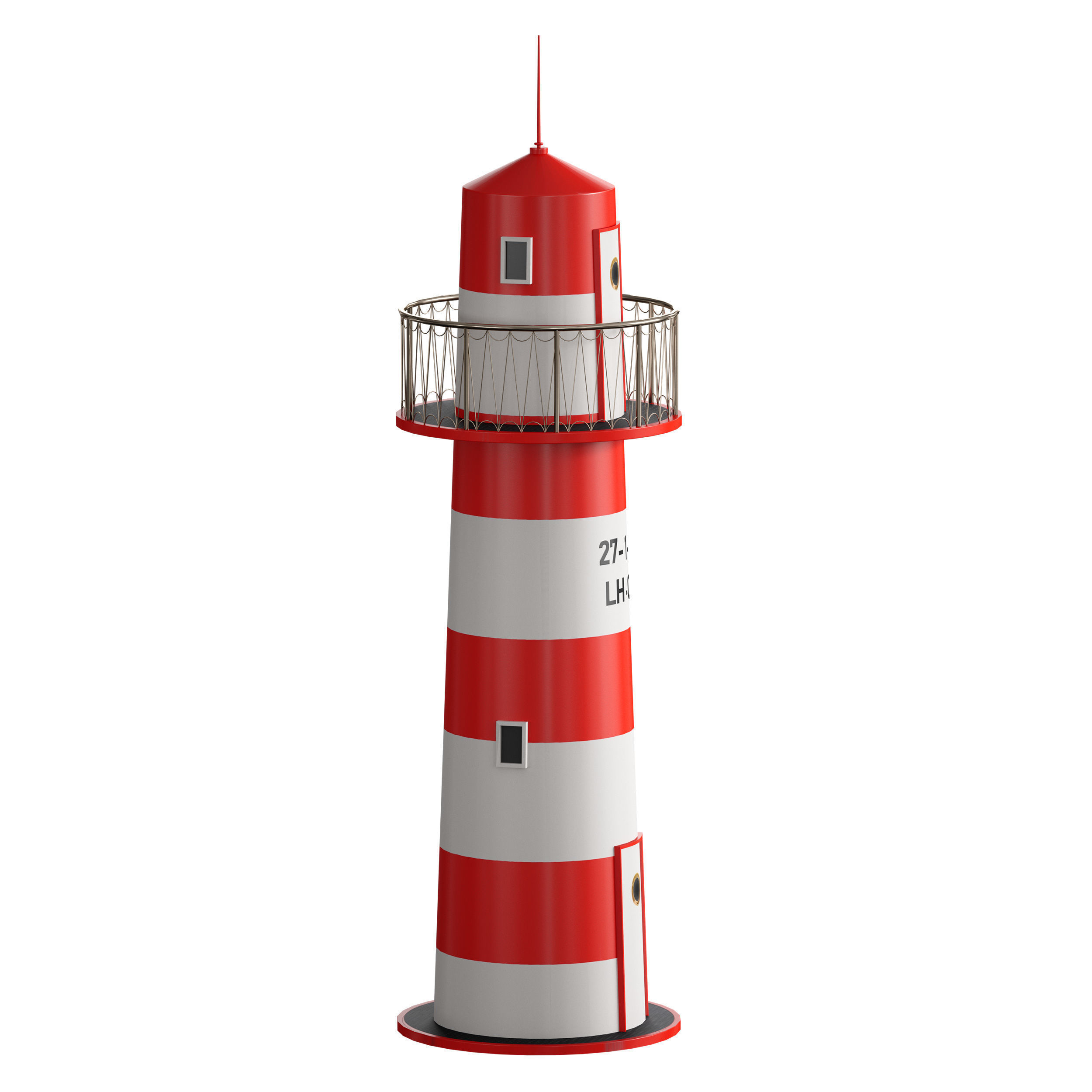 Decorative lighthouse 3D model_5