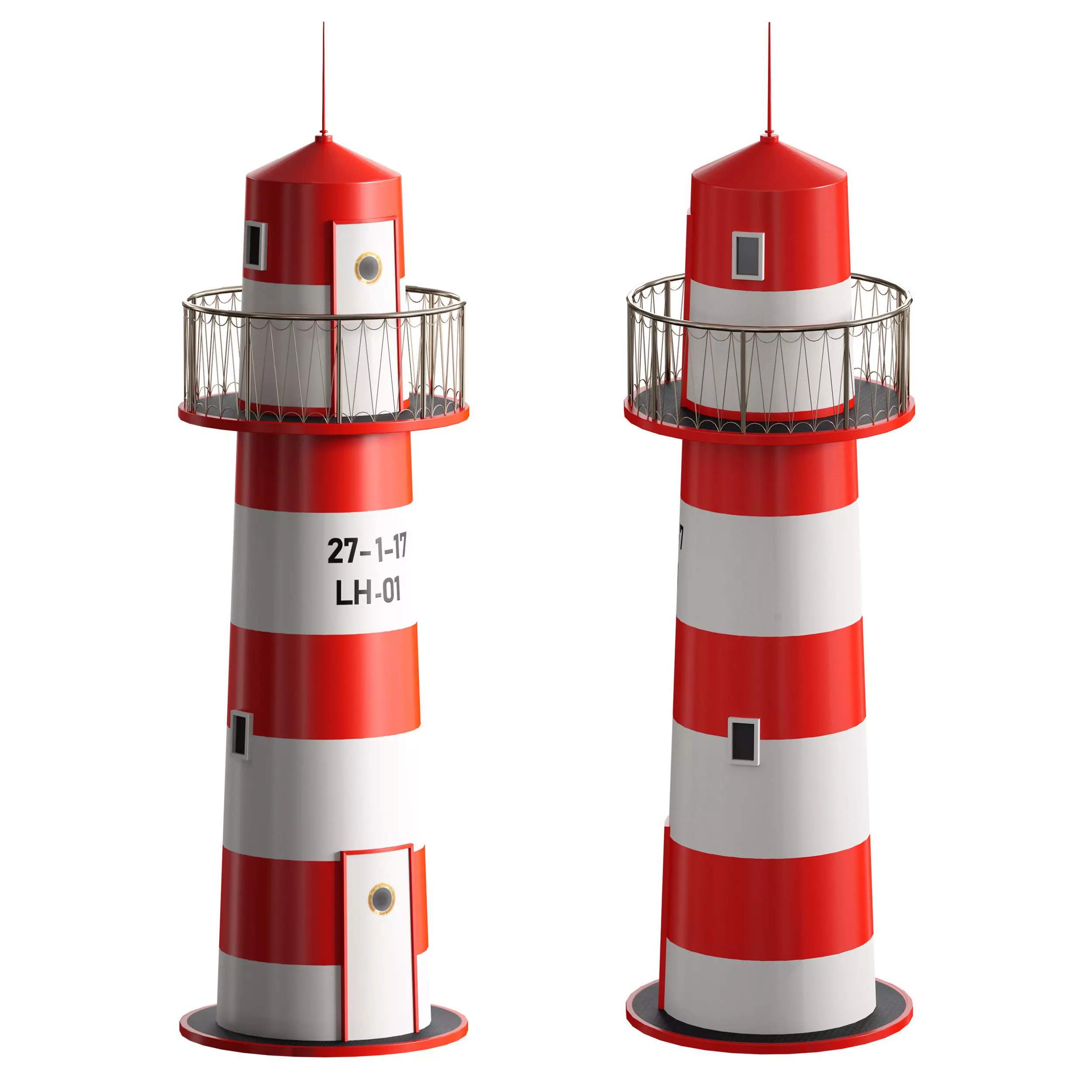 Decorative lighthouse 3D model_0