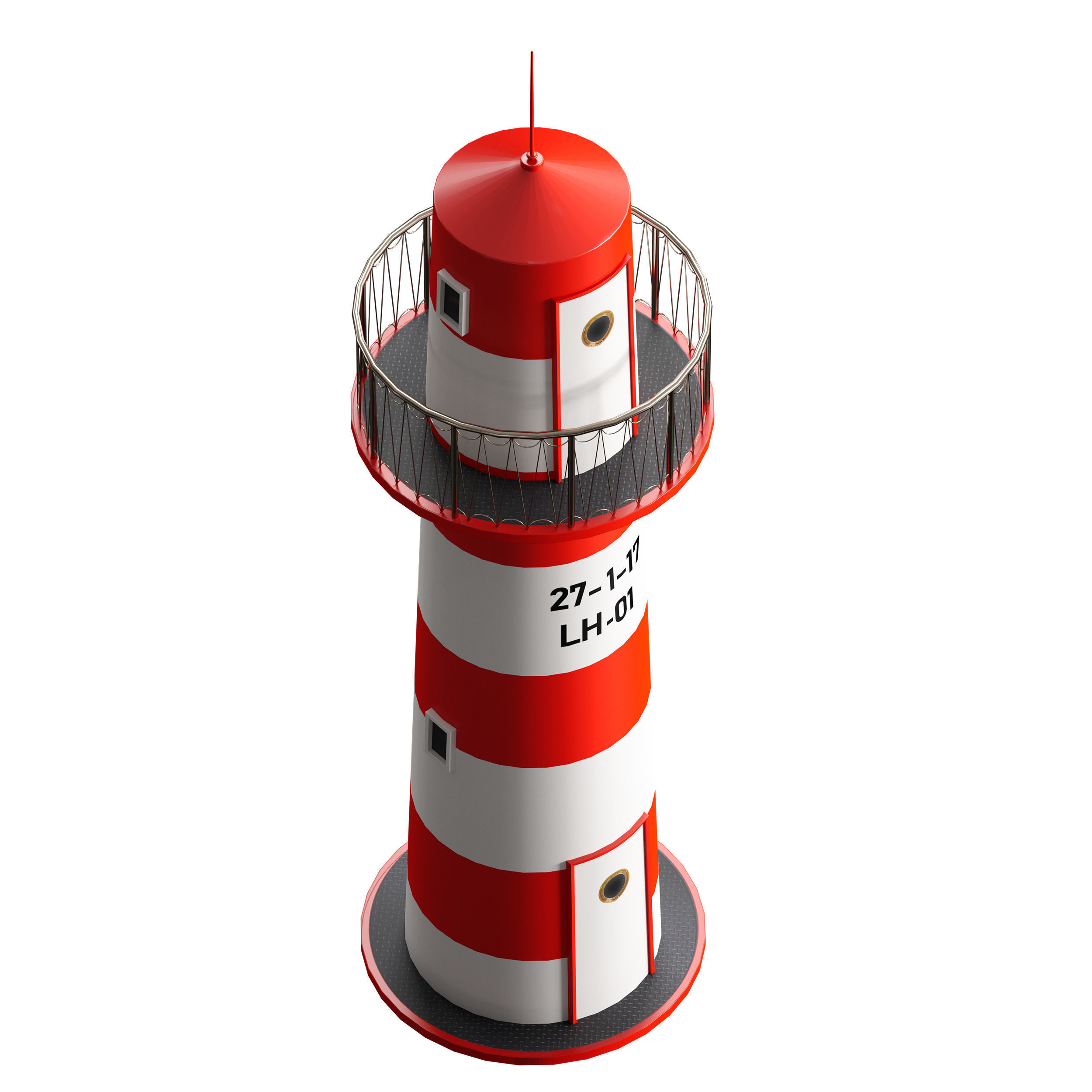 Decorative lighthouse 3D model_11