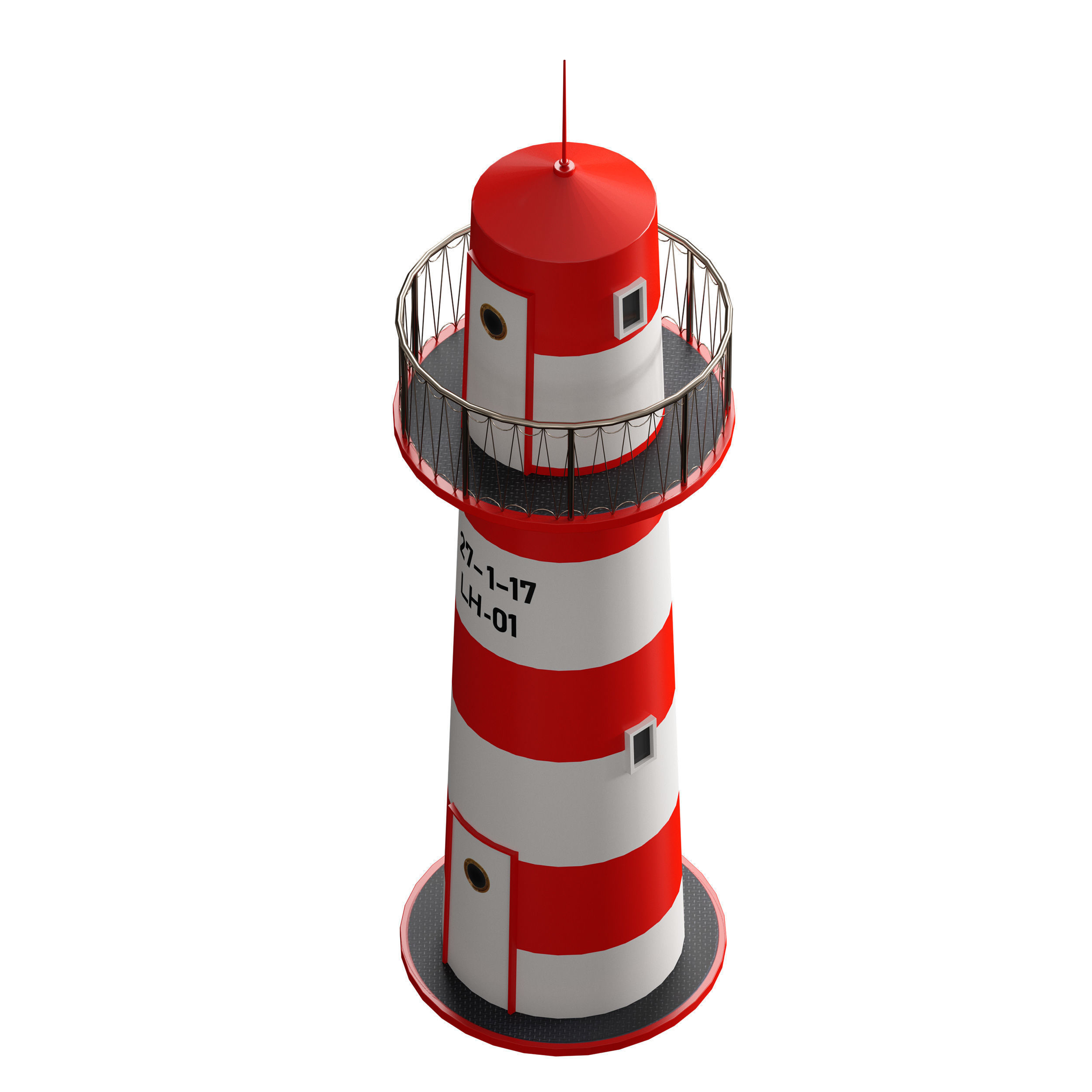 Decorative lighthouse 3D model_10