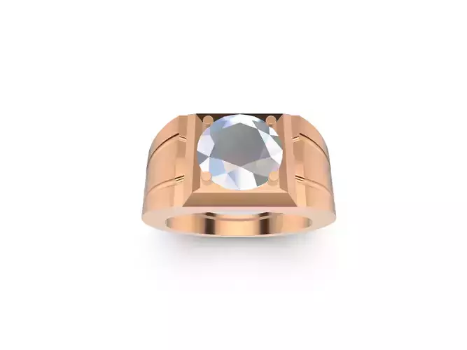 Brilliant Mens Ring 3D print model