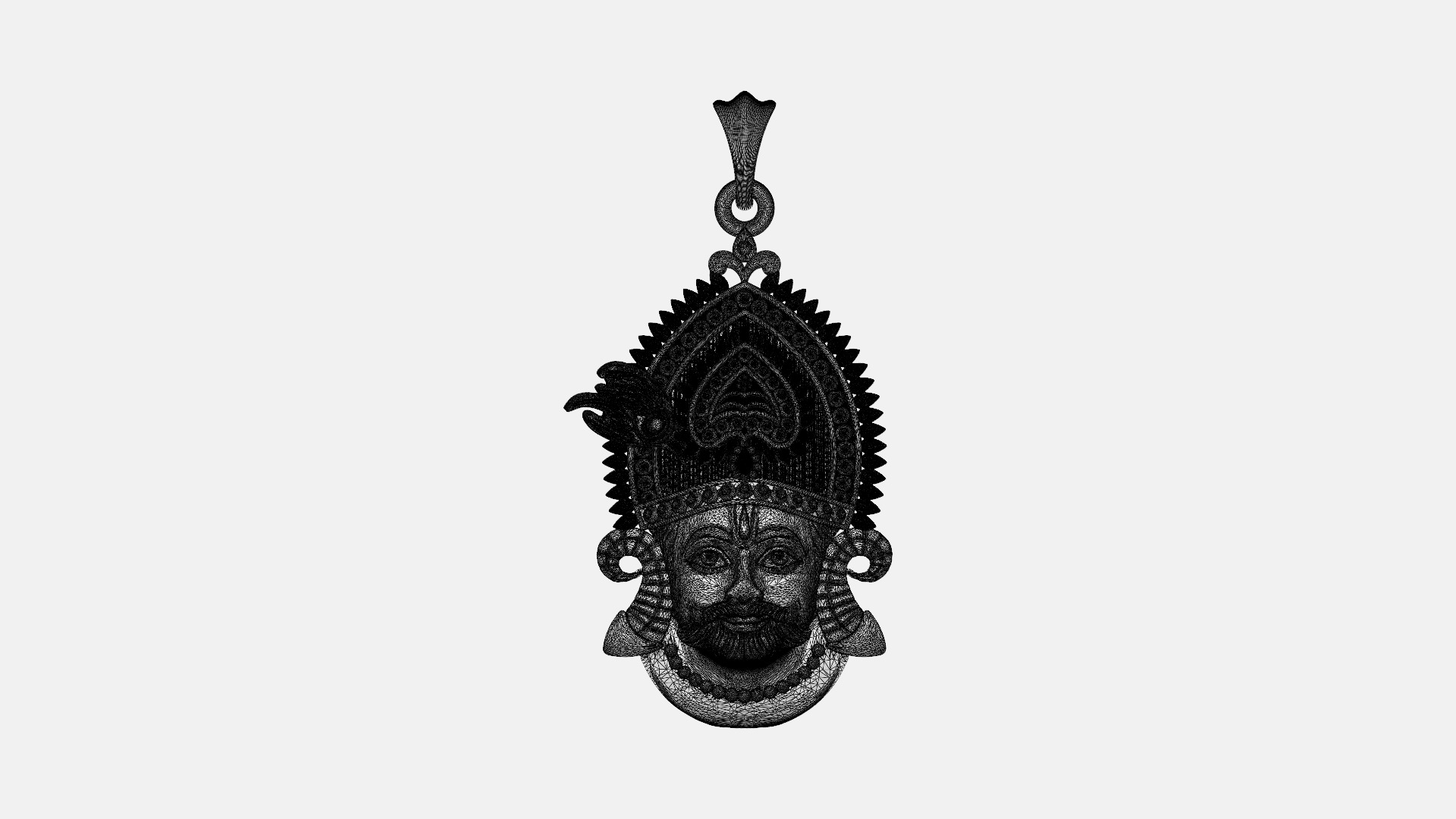 Khatu Shyam Pendant File 3D print model_8