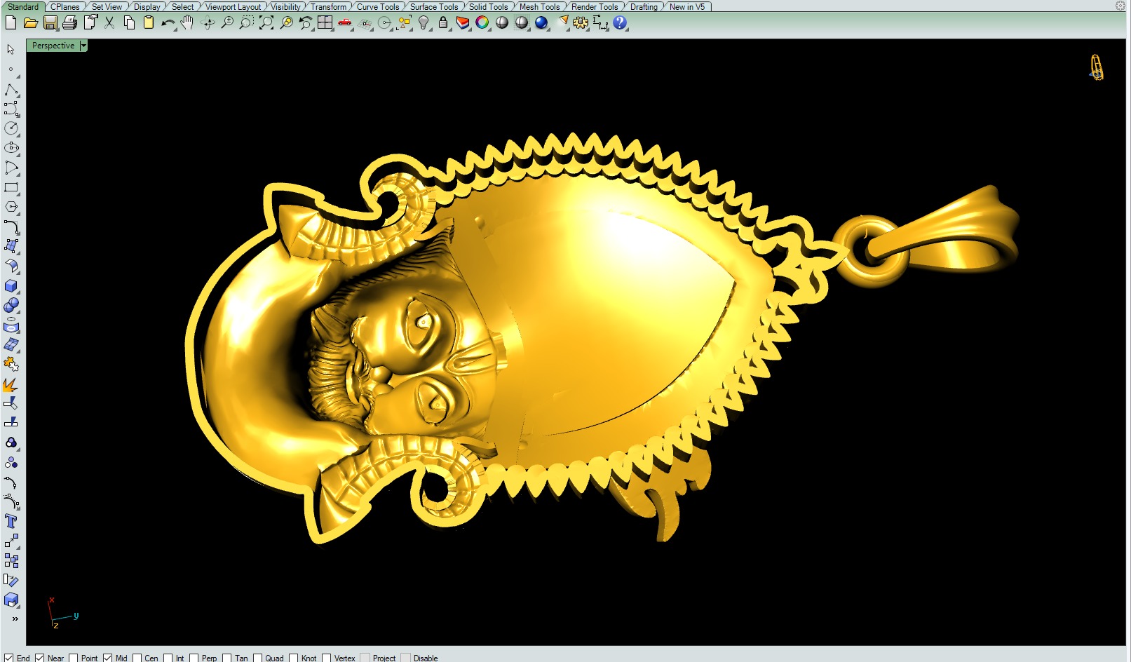 Khatu Shyam Pendant File 3D print model_7