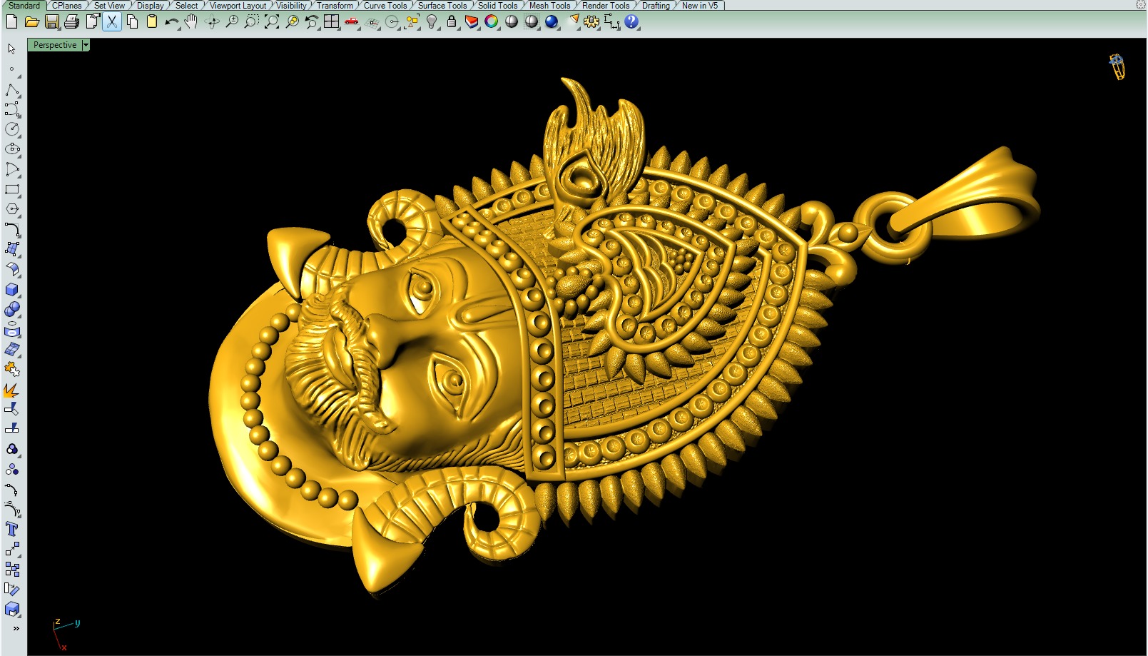 Khatu Shyam Pendant File 3D print model_1