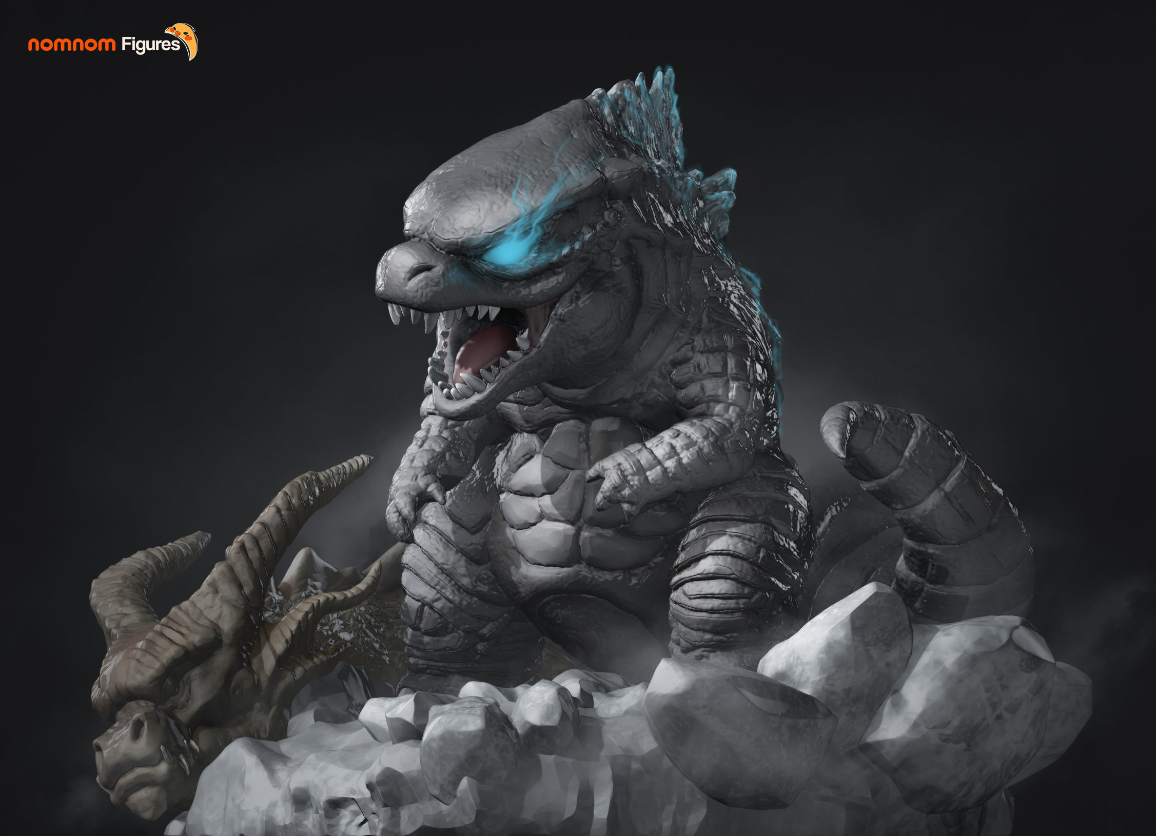 Chibi Kong VS Godzilla 3D print model_2