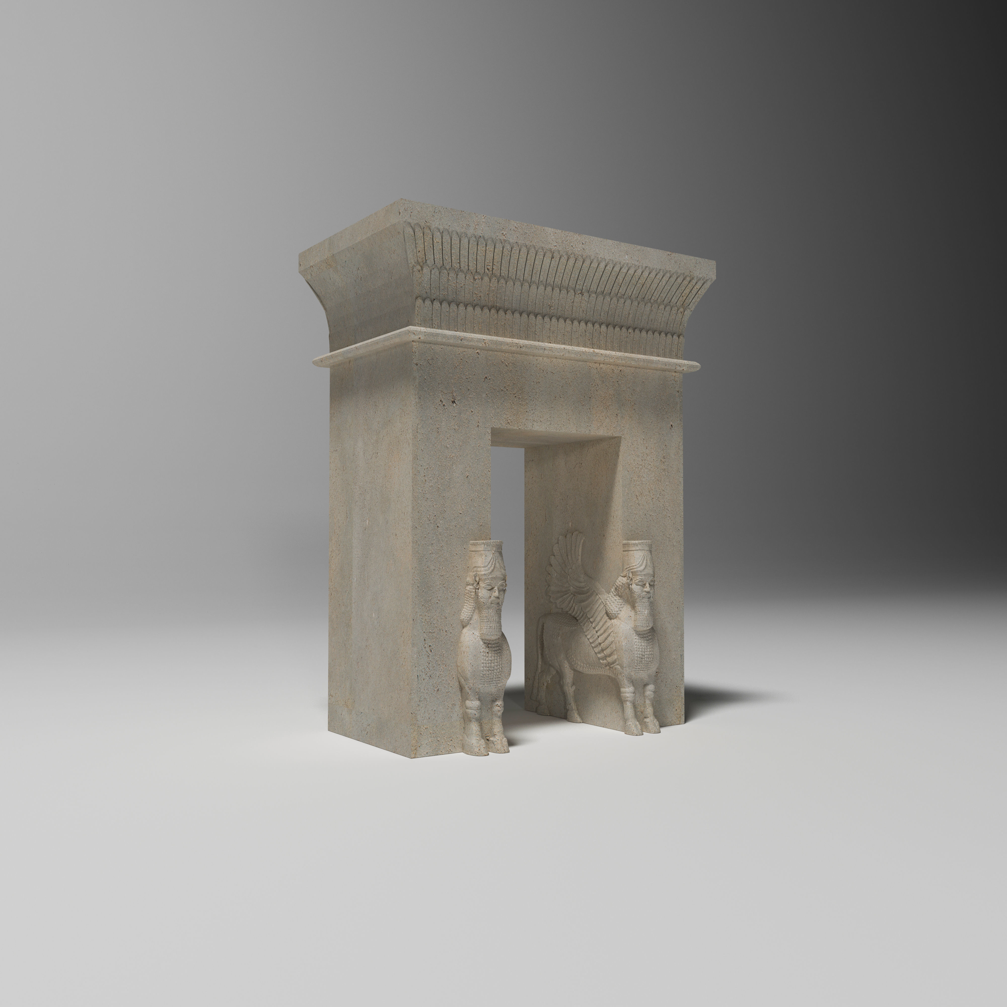 NATIONS GATE OF PERSIAN MATERIALS Low-poly 3D model_1