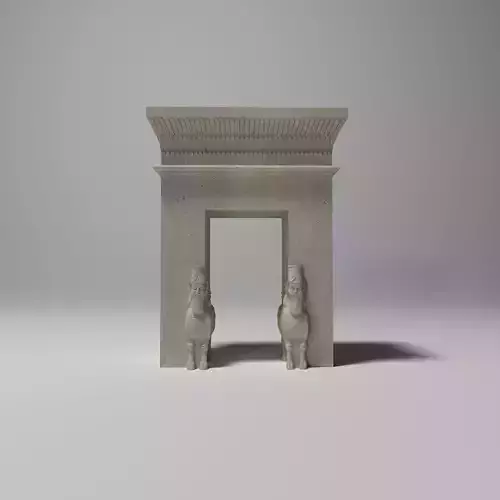NATIONS GATE OF PERSIAN MATERIALS Low-poly 3D model