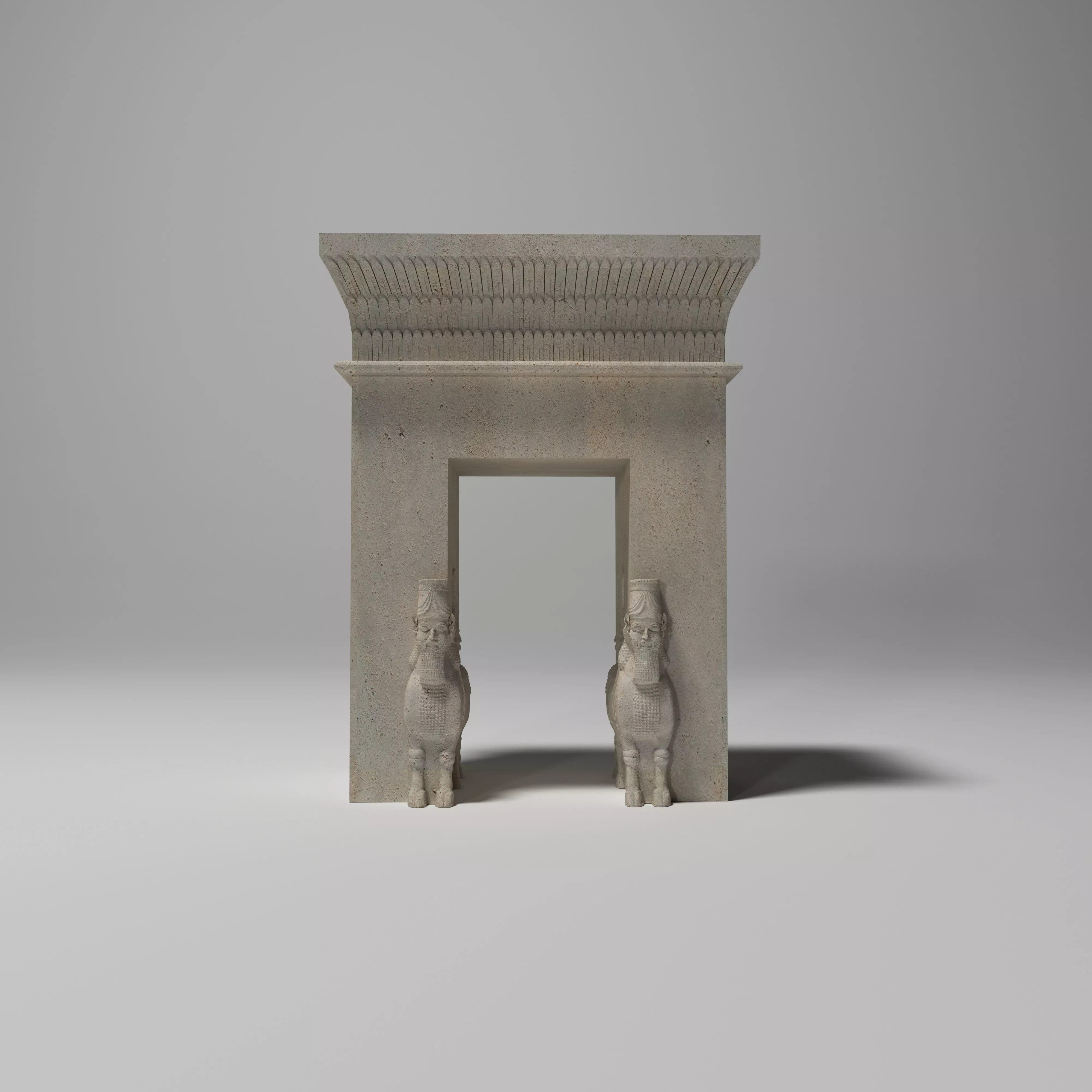 NATIONS GATE OF PERSIAN MATERIALS Low-poly 3D model_0