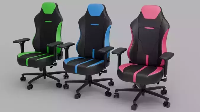 3d Gaming Chair 01 Realistic PBR GLB FBX OBJ mlt