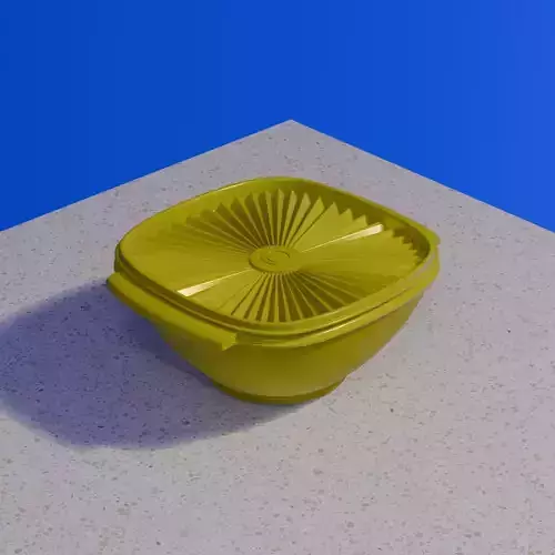 Yellow Vintage Tupperware Harvest Servalier